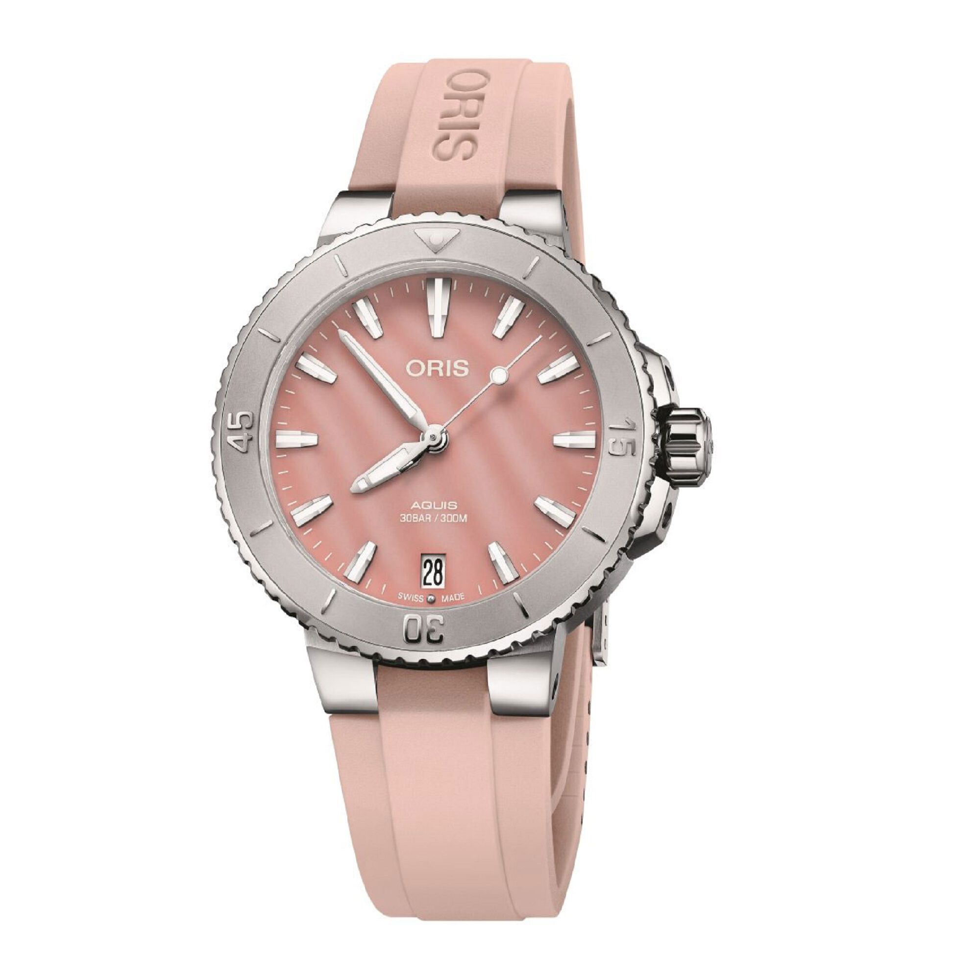 Oris Aquis Date Watch Pink Dial, 36.5mm