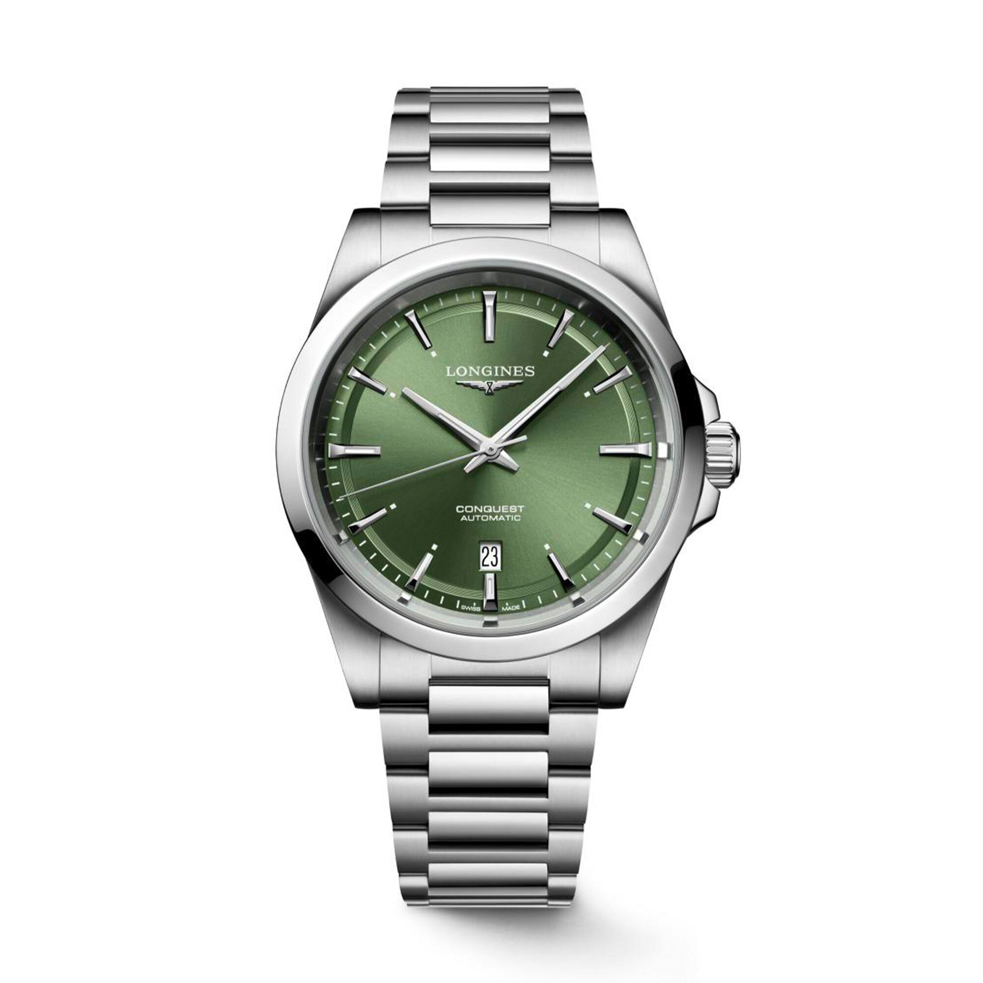 Longines Conquest Green Sunray Dial Watch, 41mm