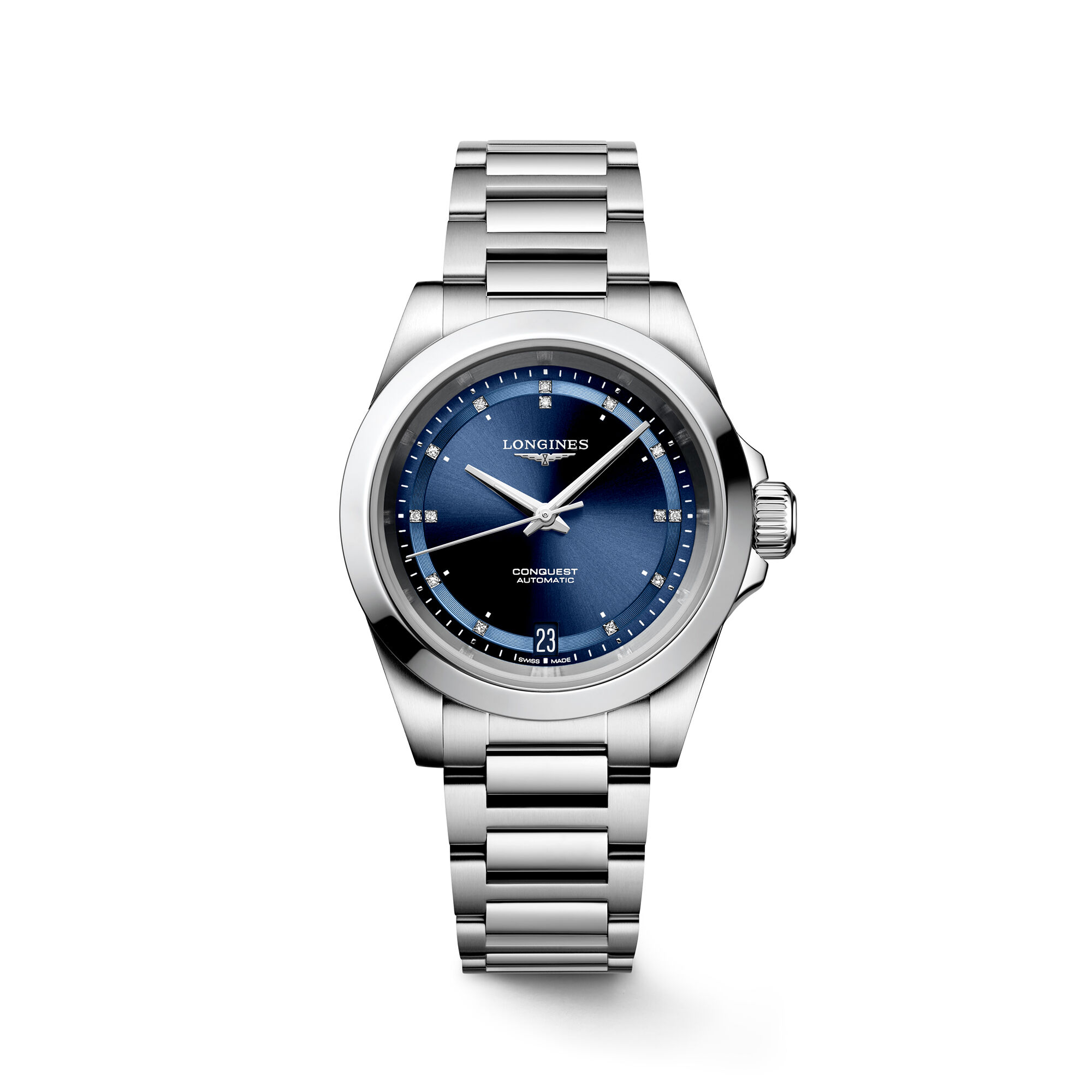 Longines Conquest Sunray Blue Dial Watch, 34mm