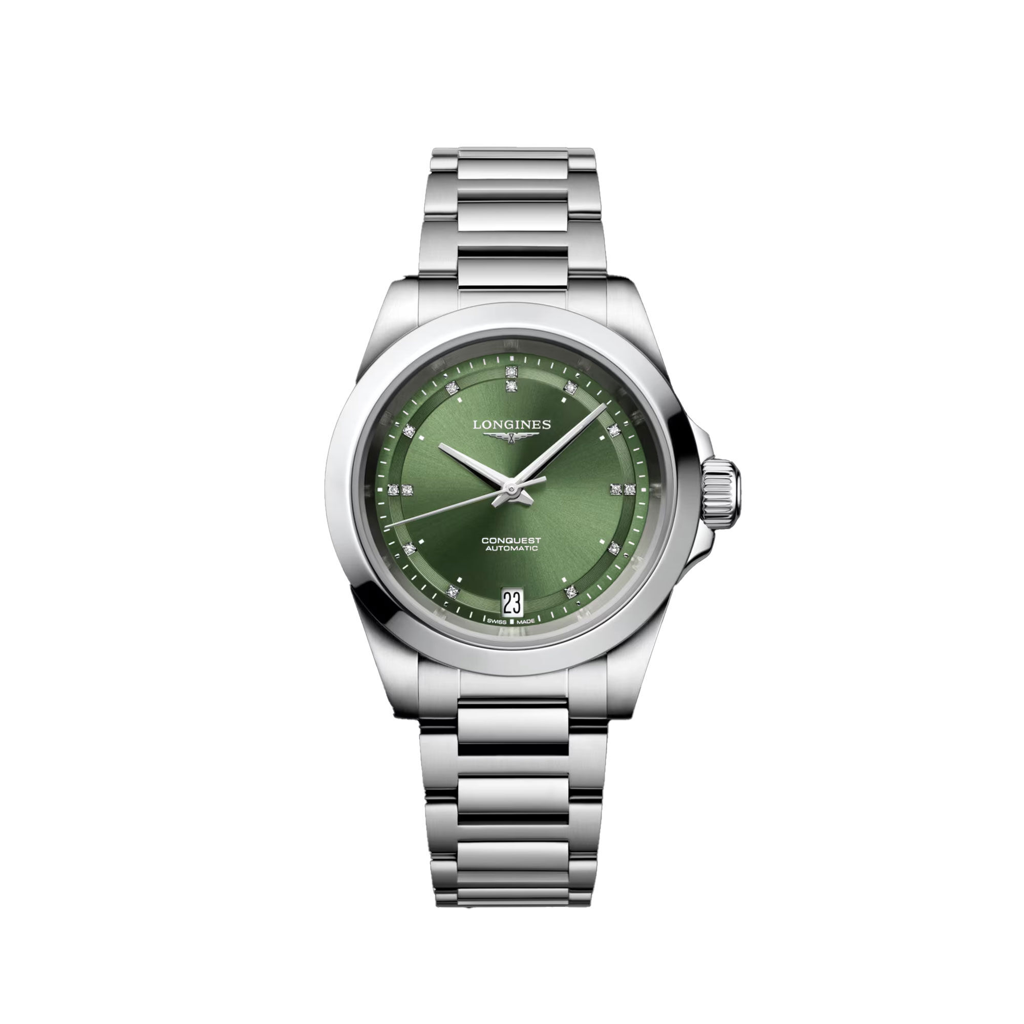 Longines Conquest Green Dial Watch, 34mm