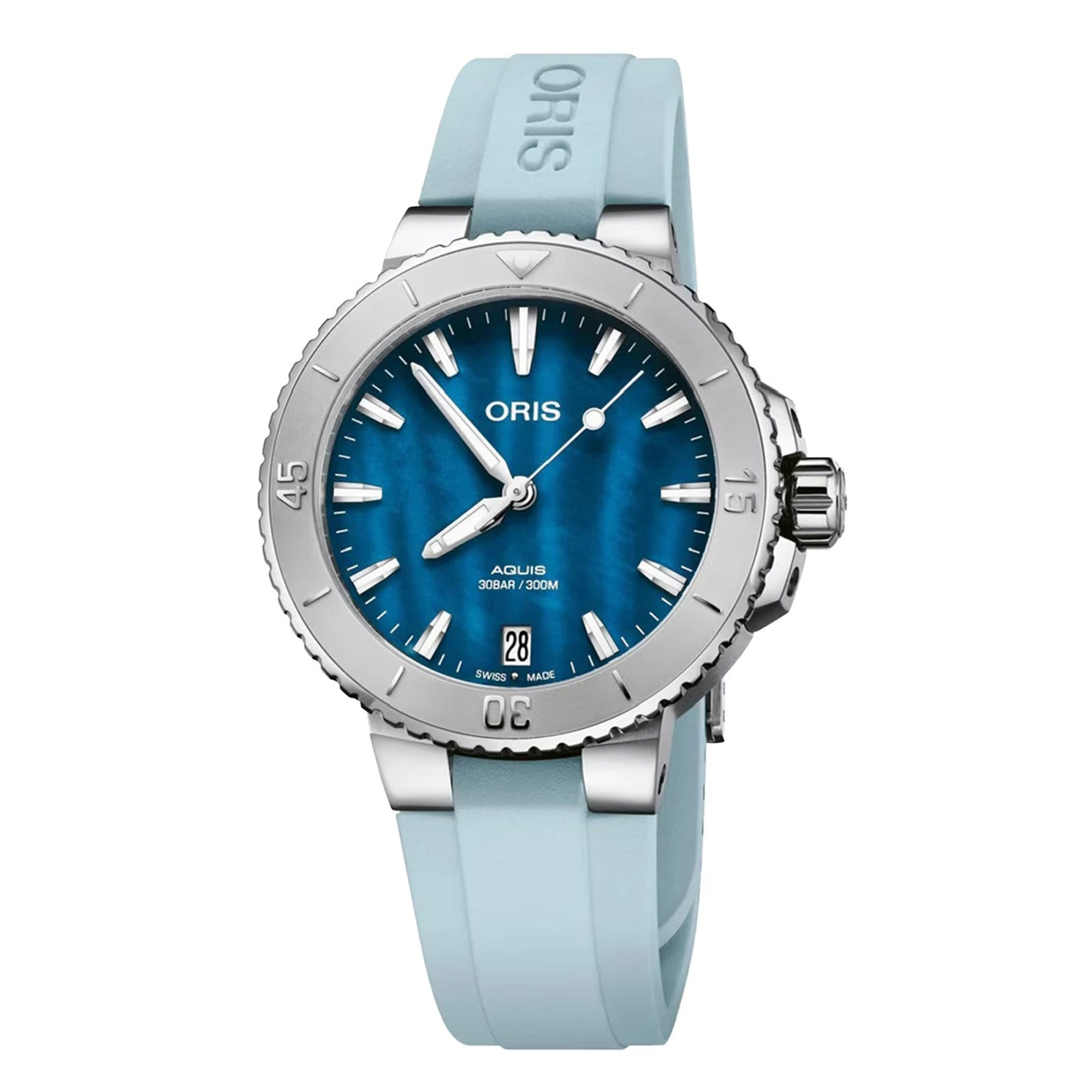 Oris Aquis Date Blue Dial Watch, 36.5mm