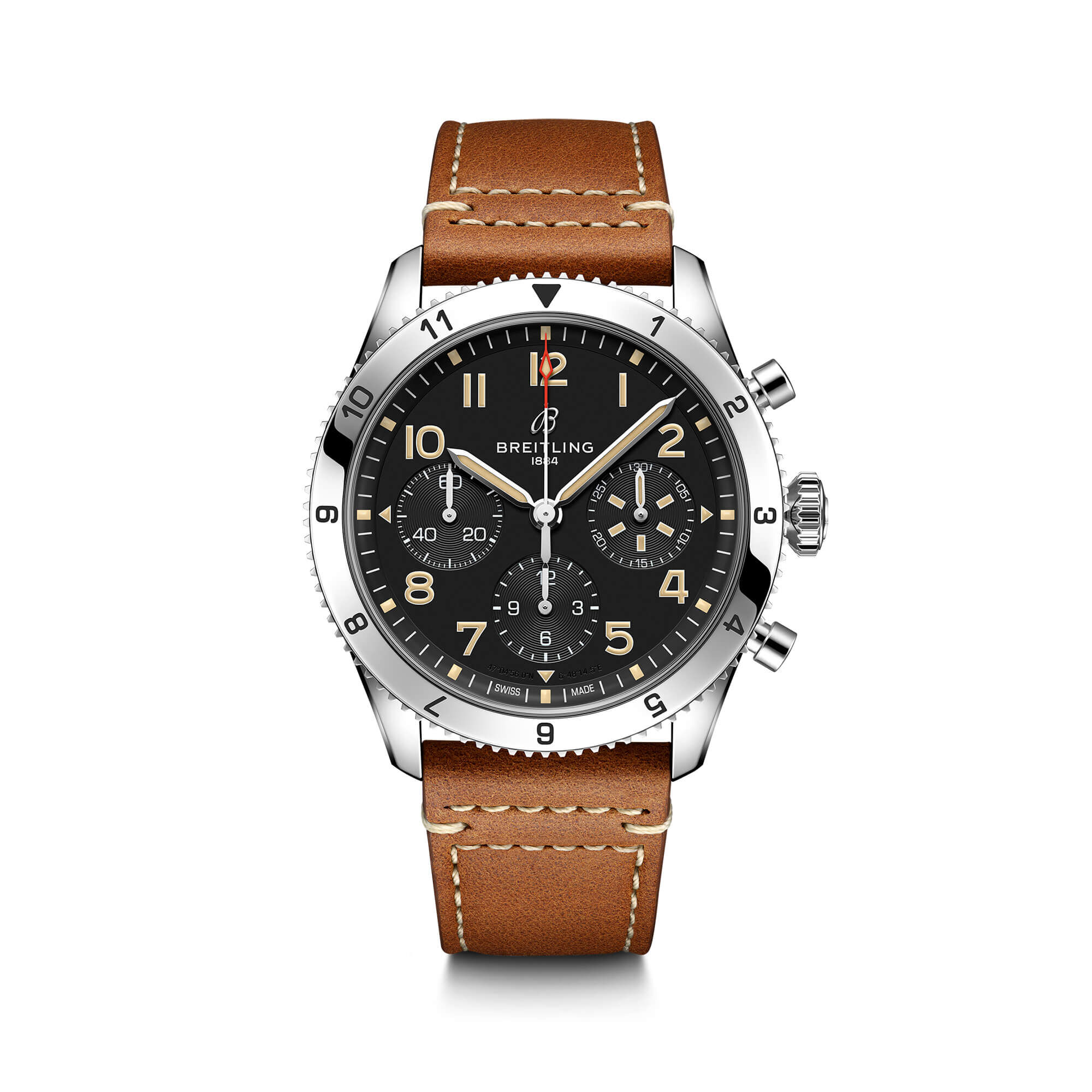 Breitling Classic AVI Chronograph 42 P-51 Mustang Black Dial Watch, 42mm