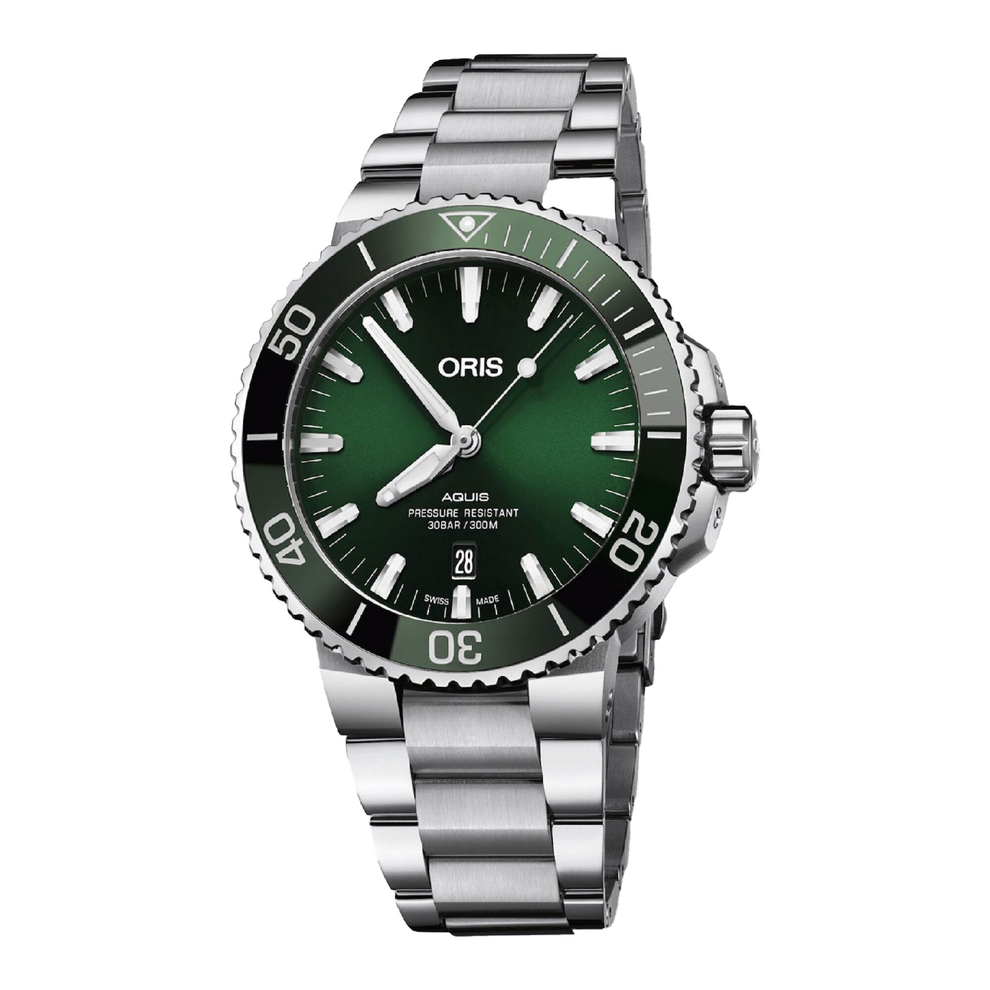 Oris Aquis Date Green Dial Watch, 43.5mm