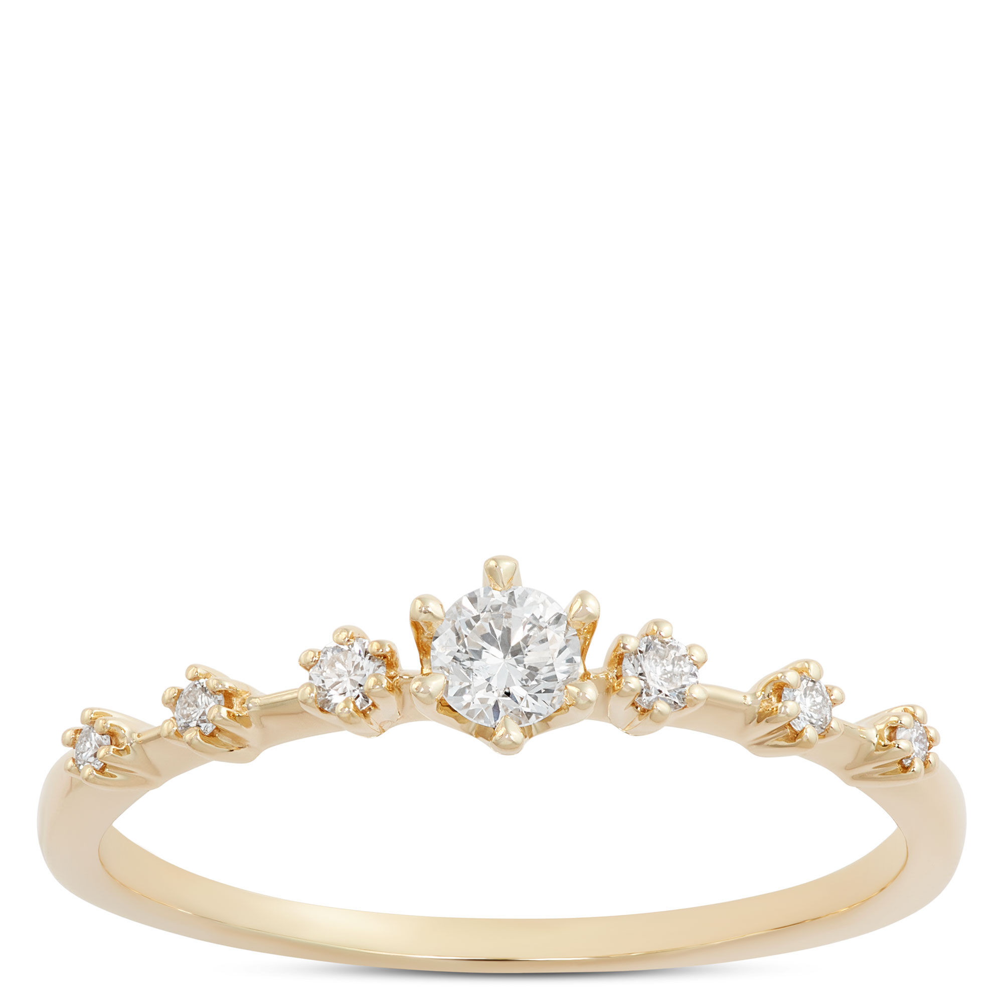 Diamond Promise Ring, 14K Yellow Gold