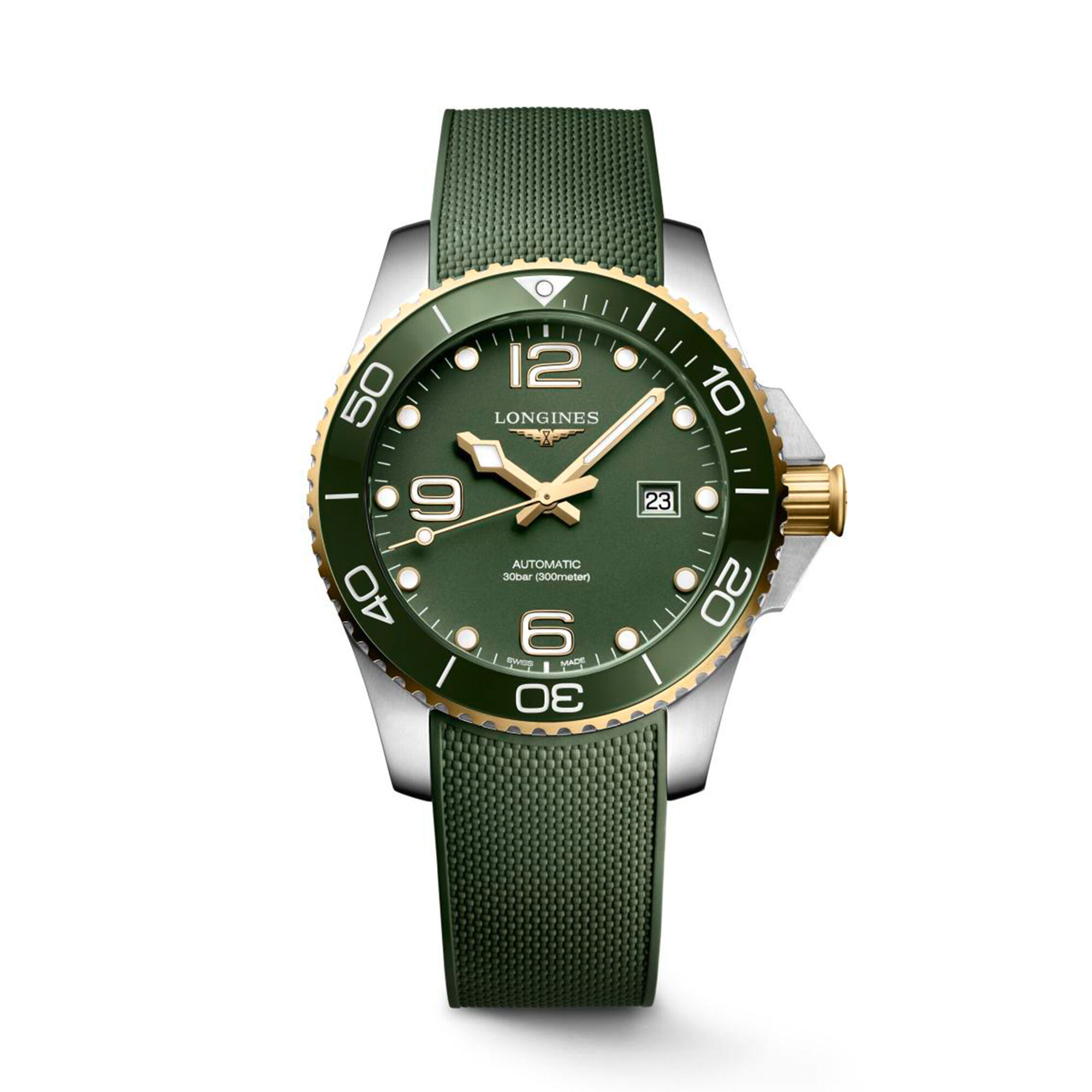 Longines HydroConquest Automatic Green Dial Watch, 43mm