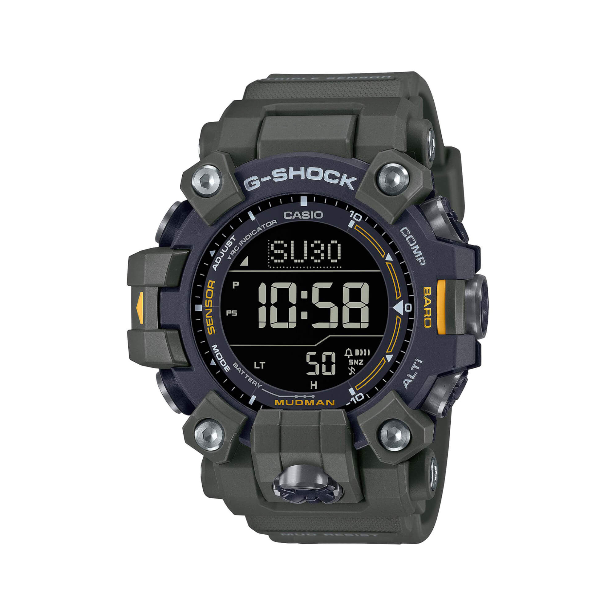 G-Shock Master of G - Land Mudman Watch Green Resin Case and Strap, 56.7mm
