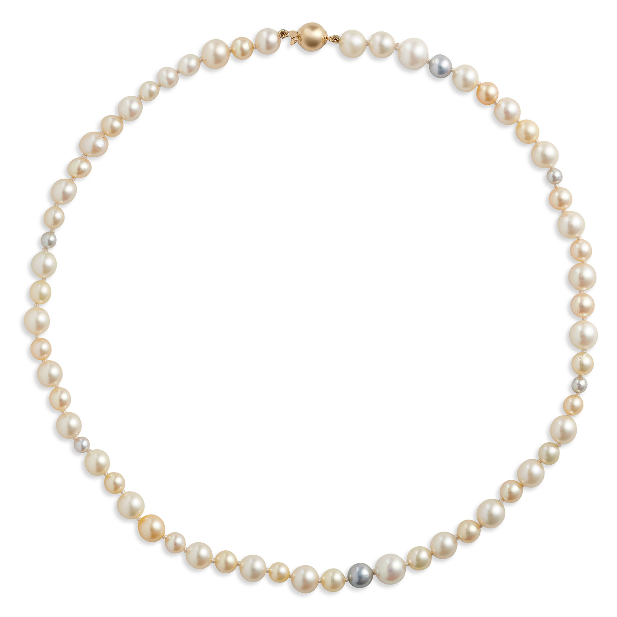 18-Inch Akoya Multicolored Pearl Strand