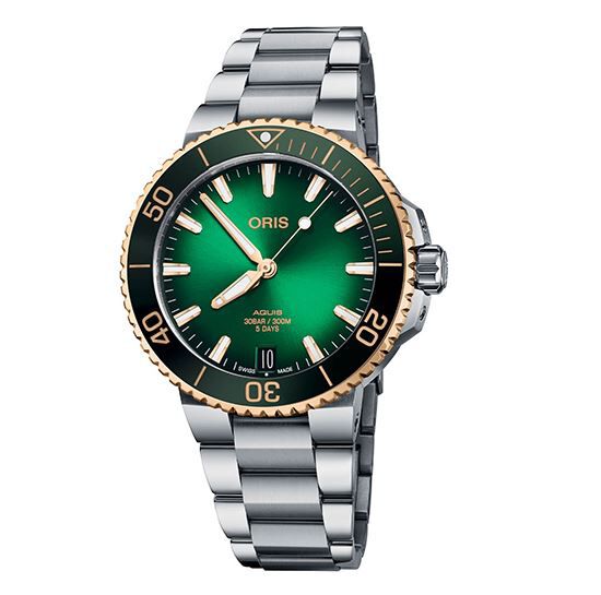 Oris Aquis Date Calibre 400 Watch Green Dial, 41.50mm