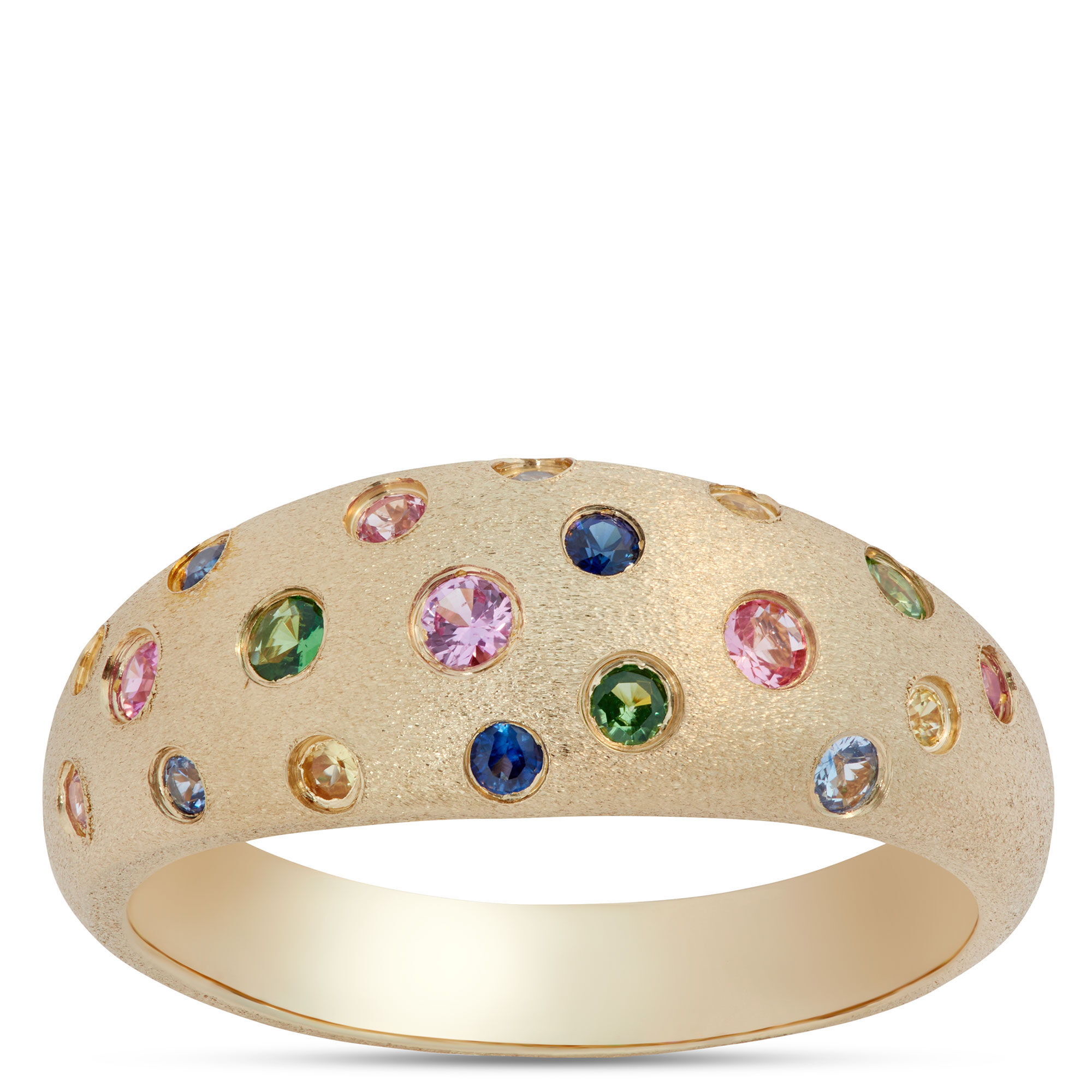 Confetti Sapphire Ring, 14K Yellow Gold