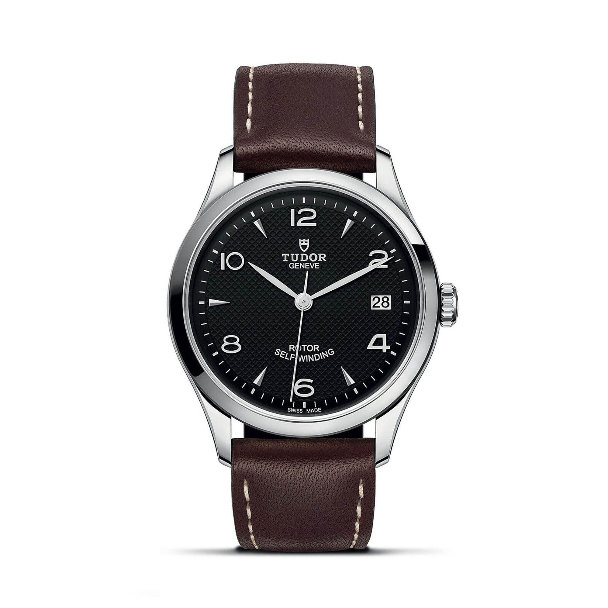 TUDOR 1926 Black Embossed Dial Watch, 36mm