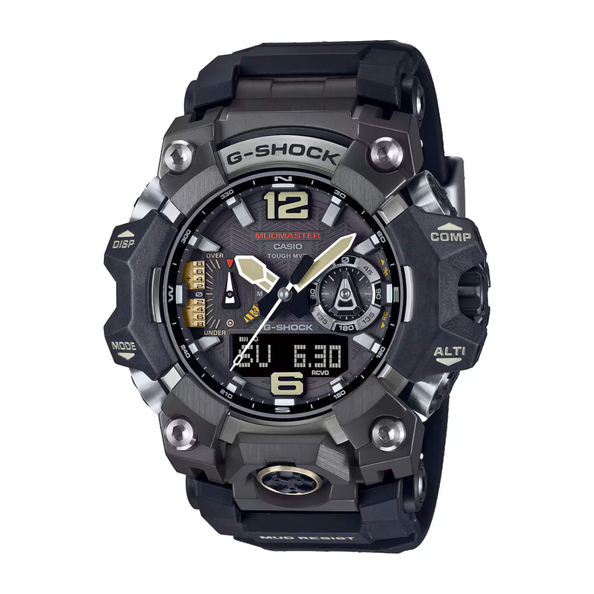 G-Shock Master of G-Land Mudmaster Watch Black Dial Black Resin Strap, 58.7mm