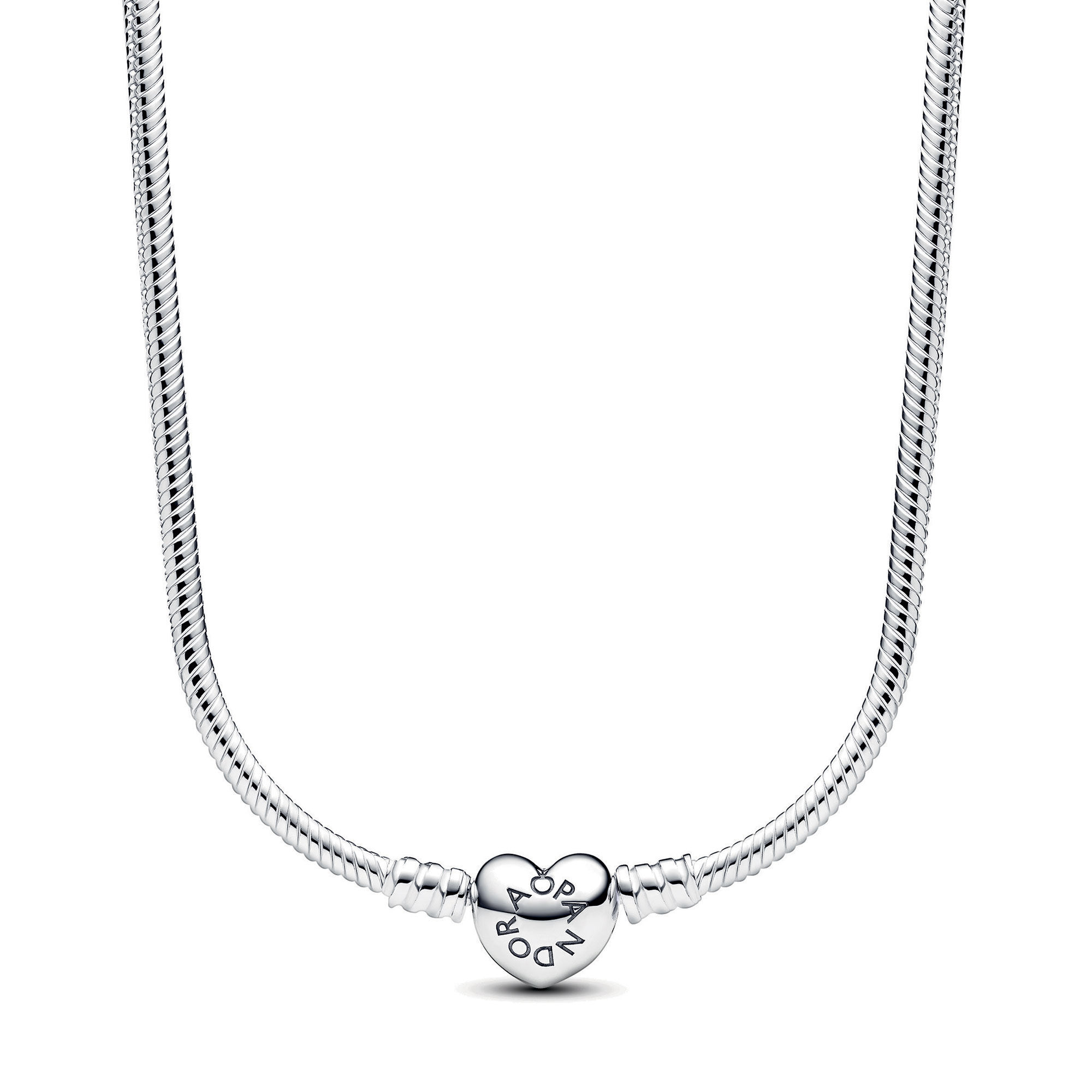 Pandora Moments Heart Clasp Snake Chain Necklace