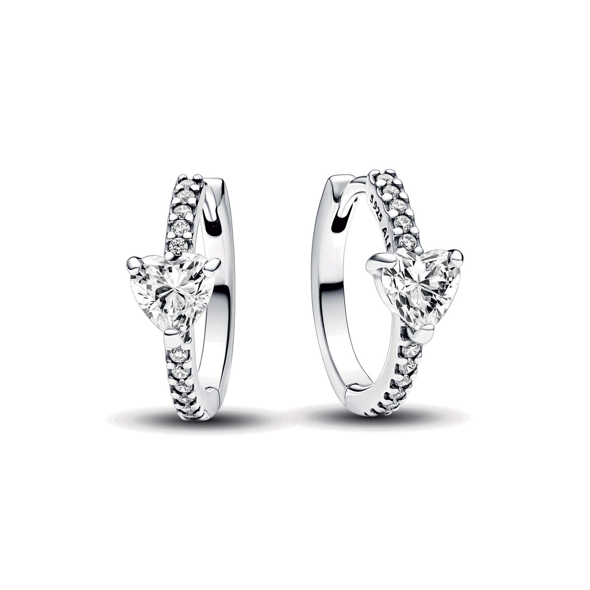 Pandora Sparkling Heart Hoop Earrings