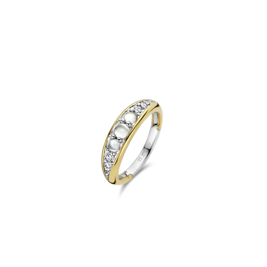 Ti Sento Ring Two Tones Mother Pearl