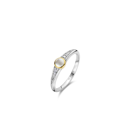 Ti Sento Two Tones Mother Pearl and CZ