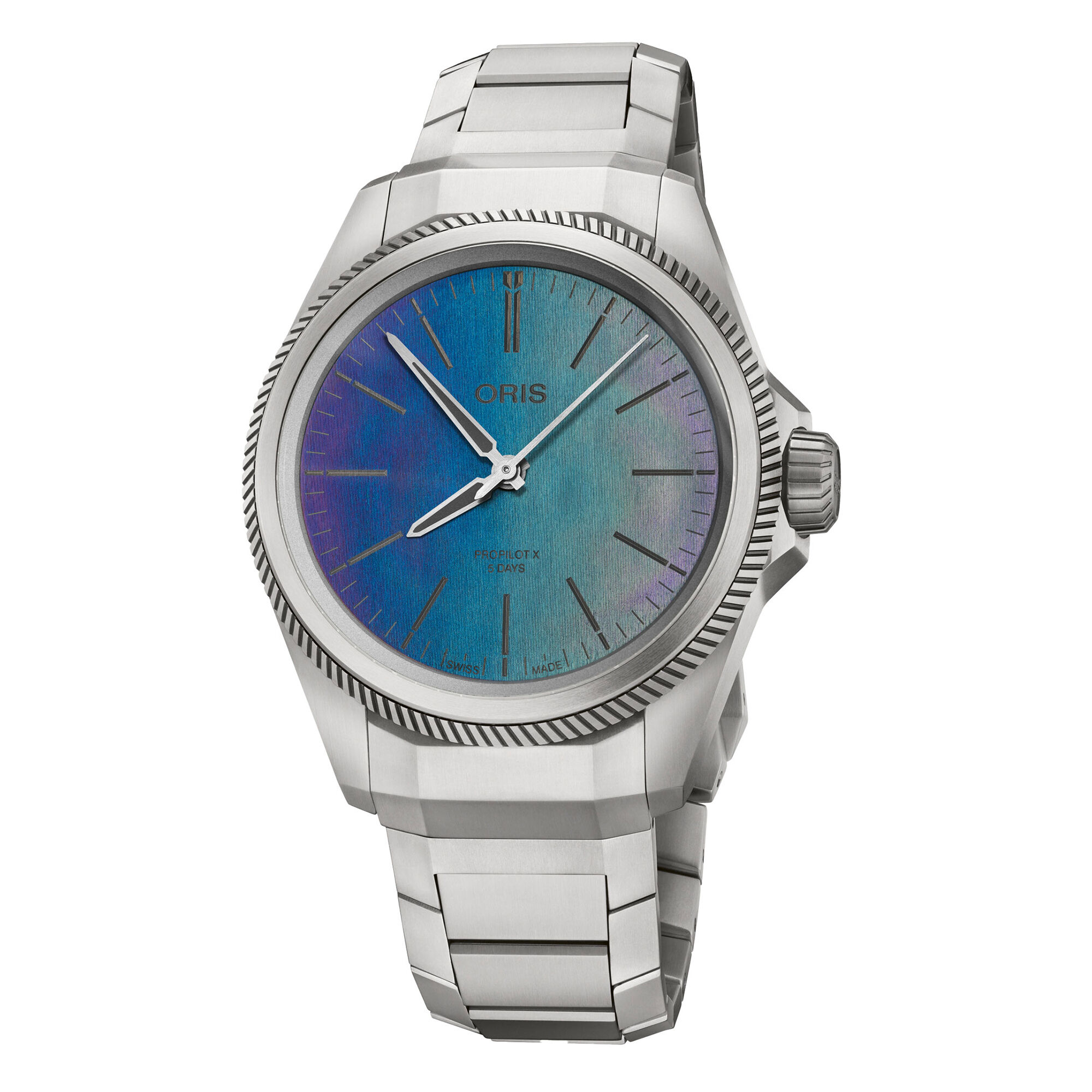 Oris ProPilot X Calibre 400 Laser Watch Multicolored Dial Titanium Bracelet, 39mm