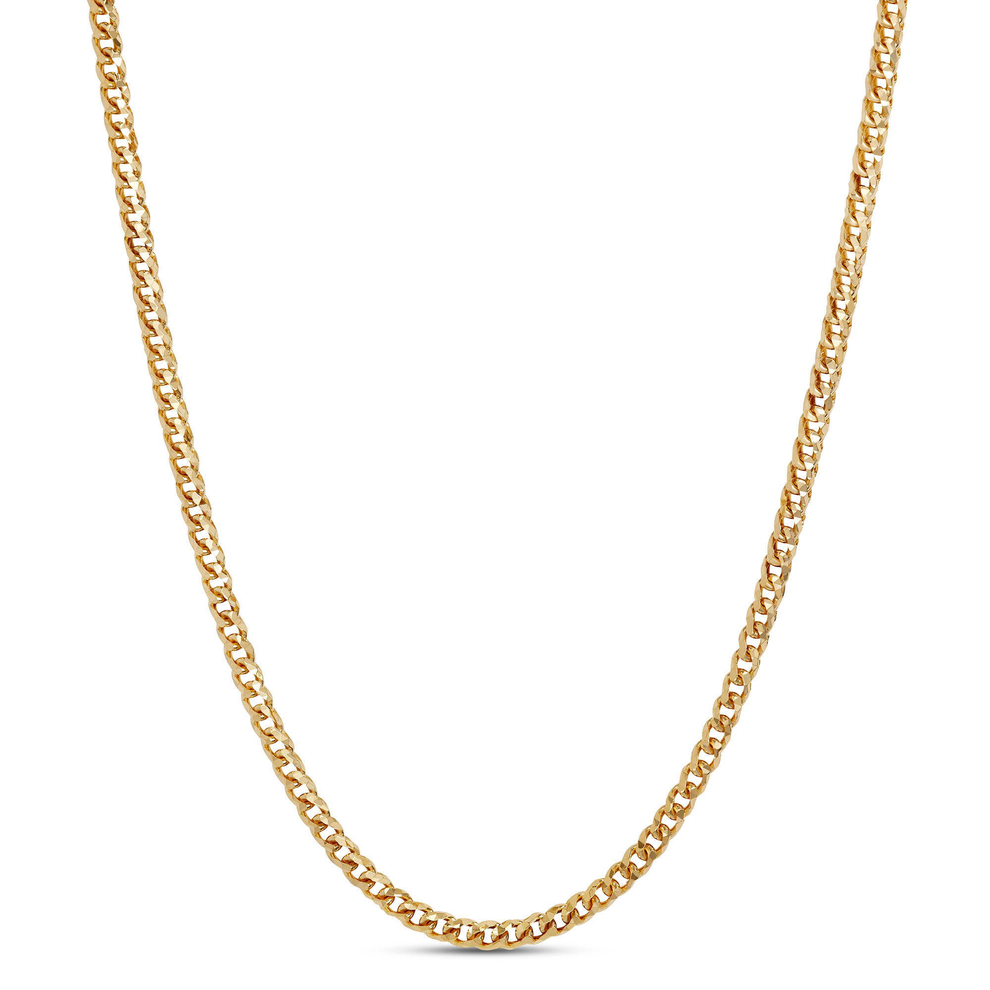 Toscano 24-Inch Round Franco Chain Necklace, 18K Yellow Gold