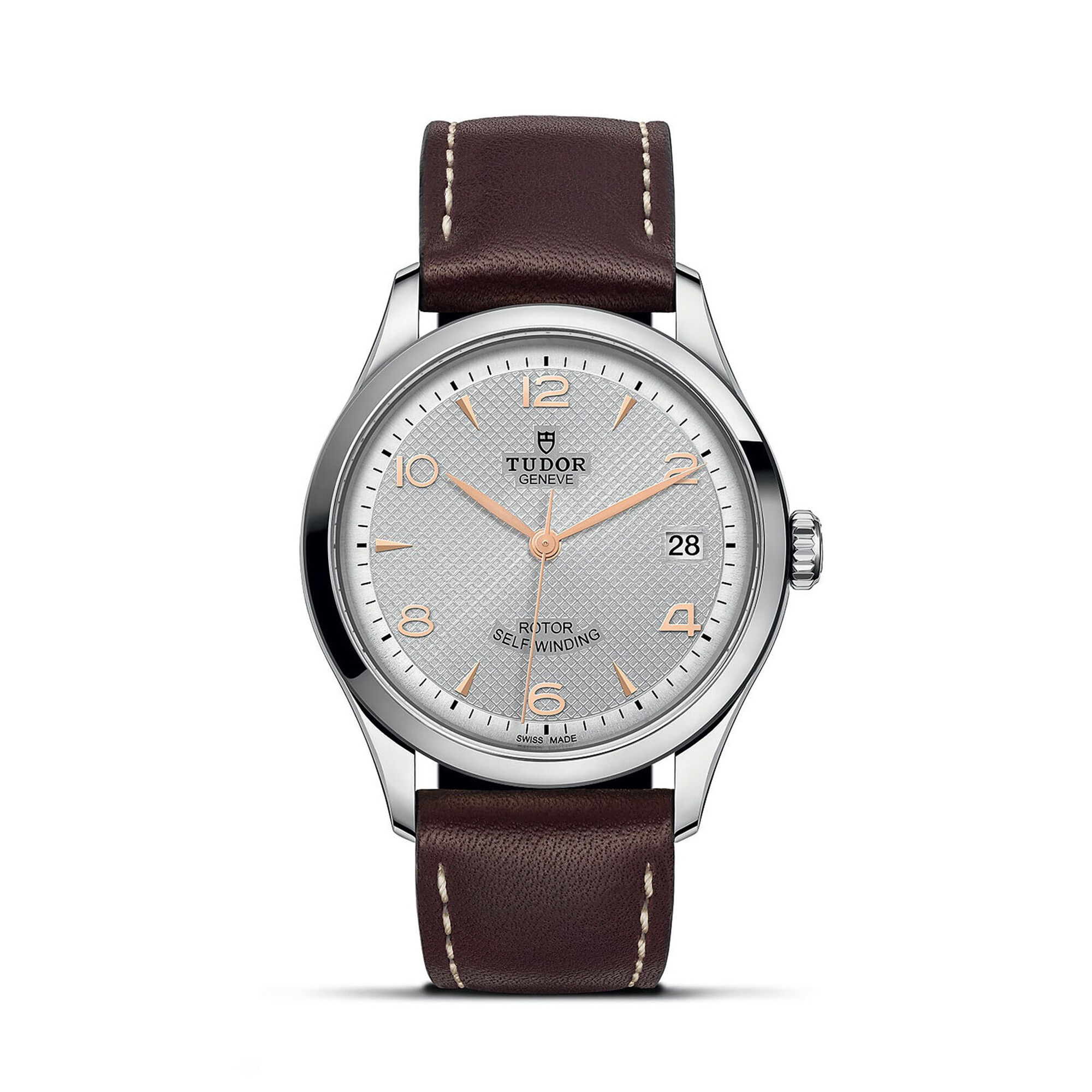 TUDOR 1926 Silver Embossed Decoration Domed Dial Watch, 36mm