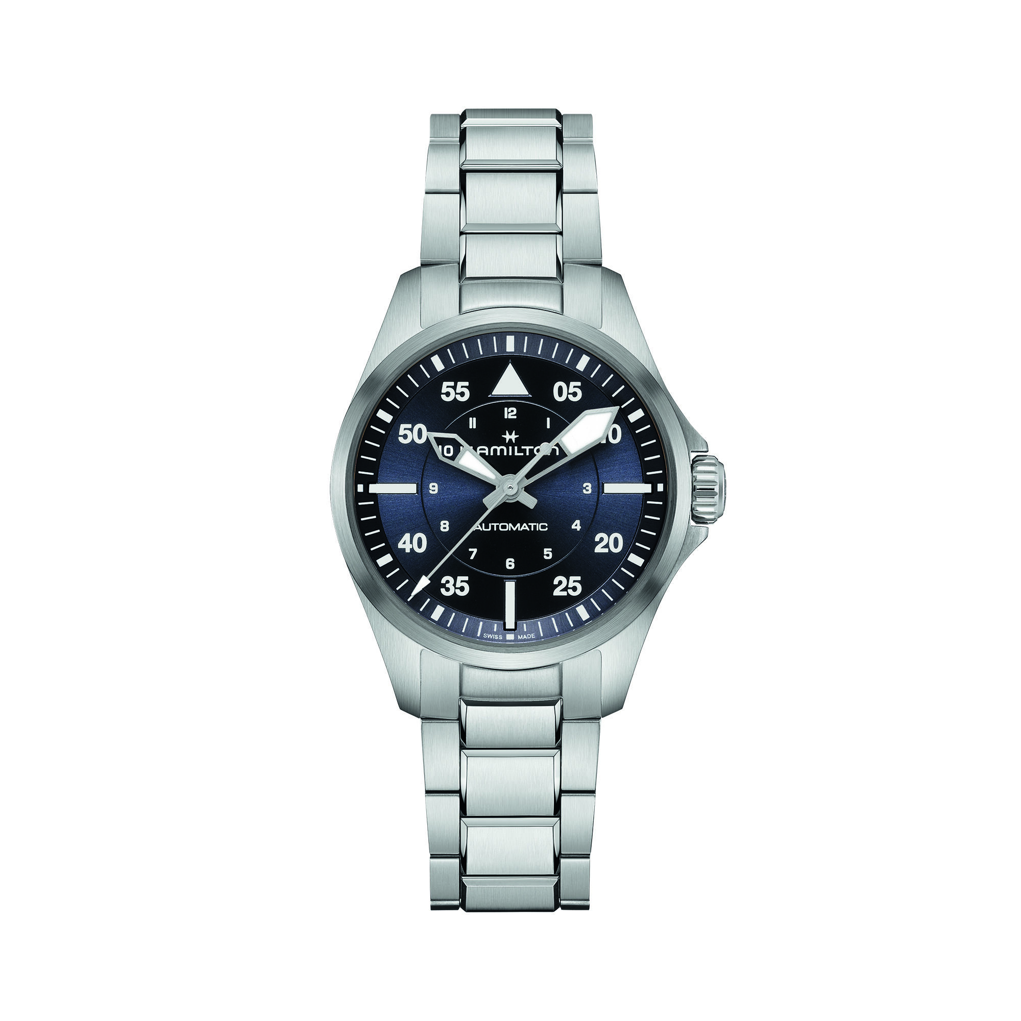 Hamilton Khaki Aviation Pilot Steel Auto Blue Dial Watch, 36mm