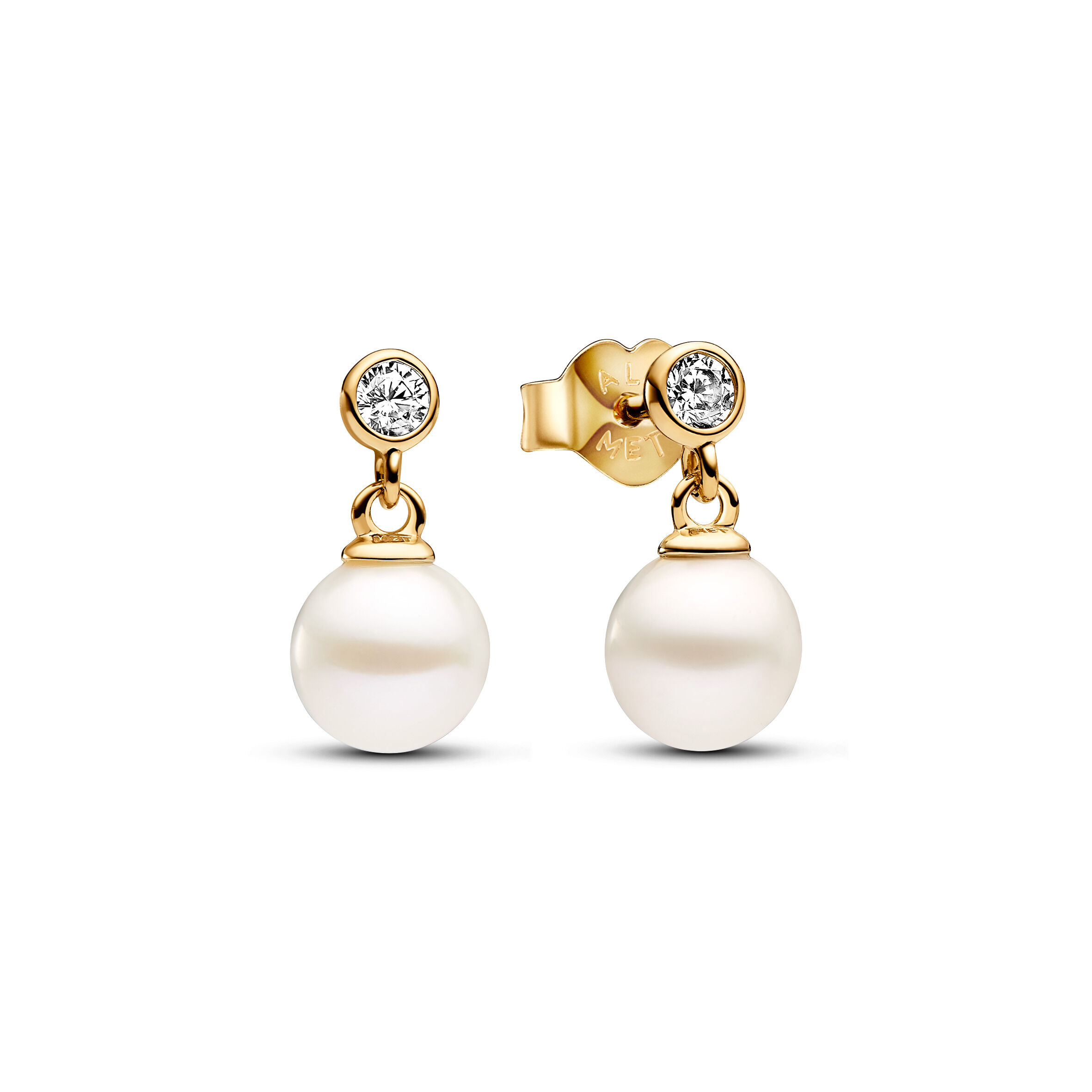 Pandora Treated Freshwater Cultured Pearl & Stone Drop Earrings