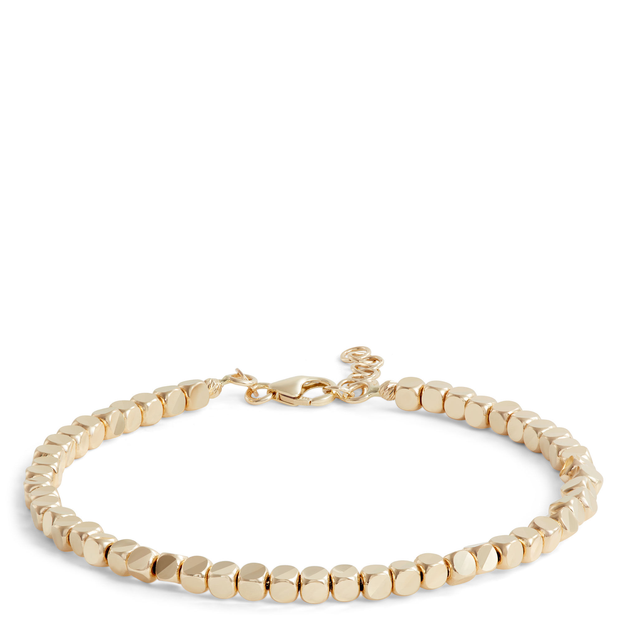 7.5-Inch Beaded Toscano Bracelet, 14K Yellow Gold