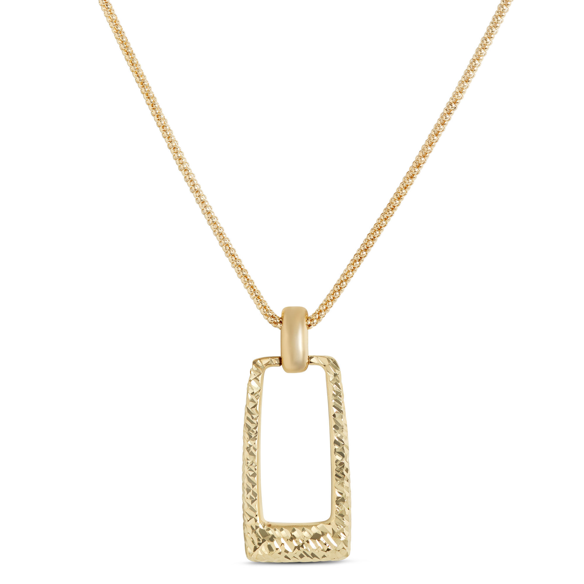 Toscano Hammered Door Knocker Pendant Necklace, 14K Yellow Gold
