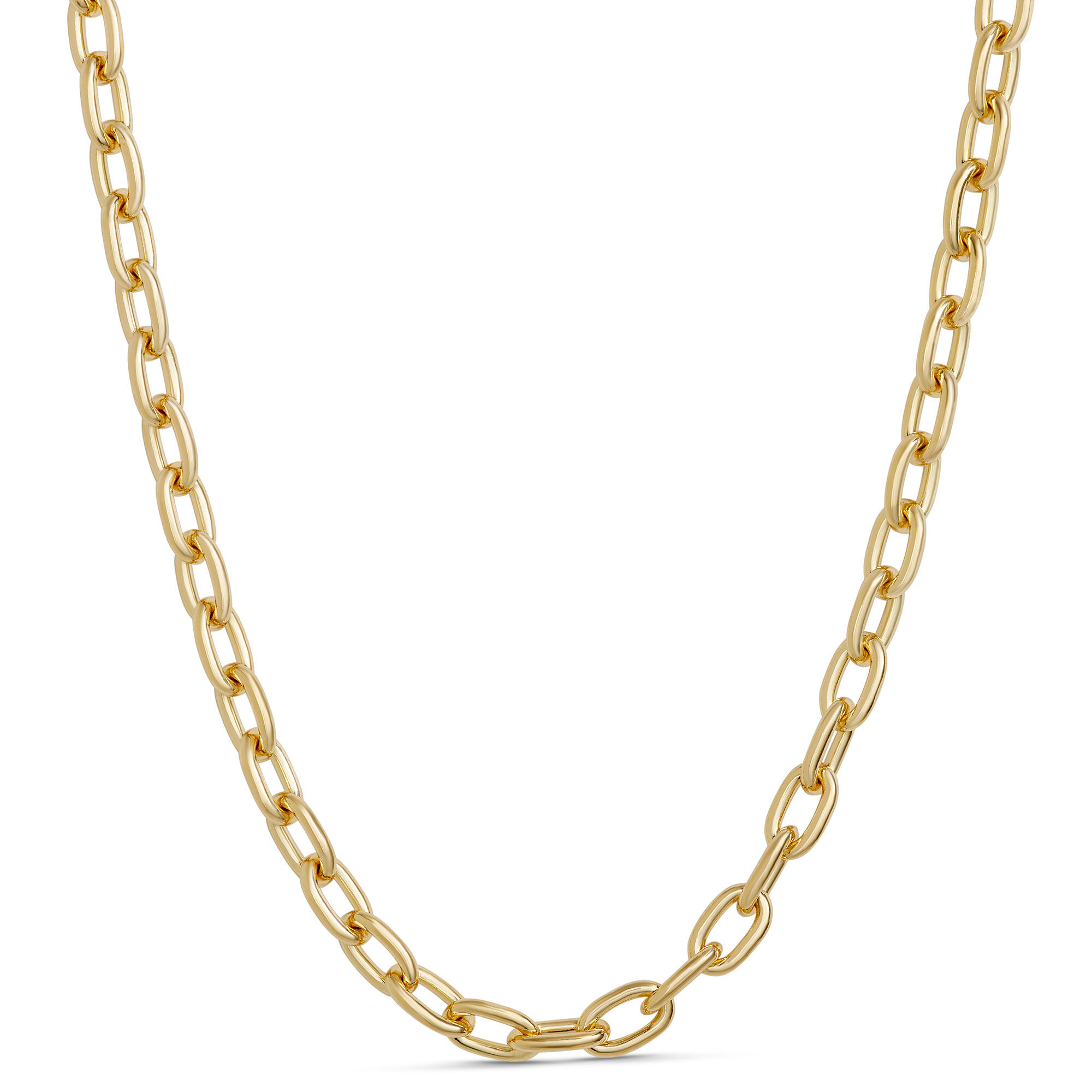 Toscano 20-Inch Oval Link Neck Chain, 14K Yellow Gold