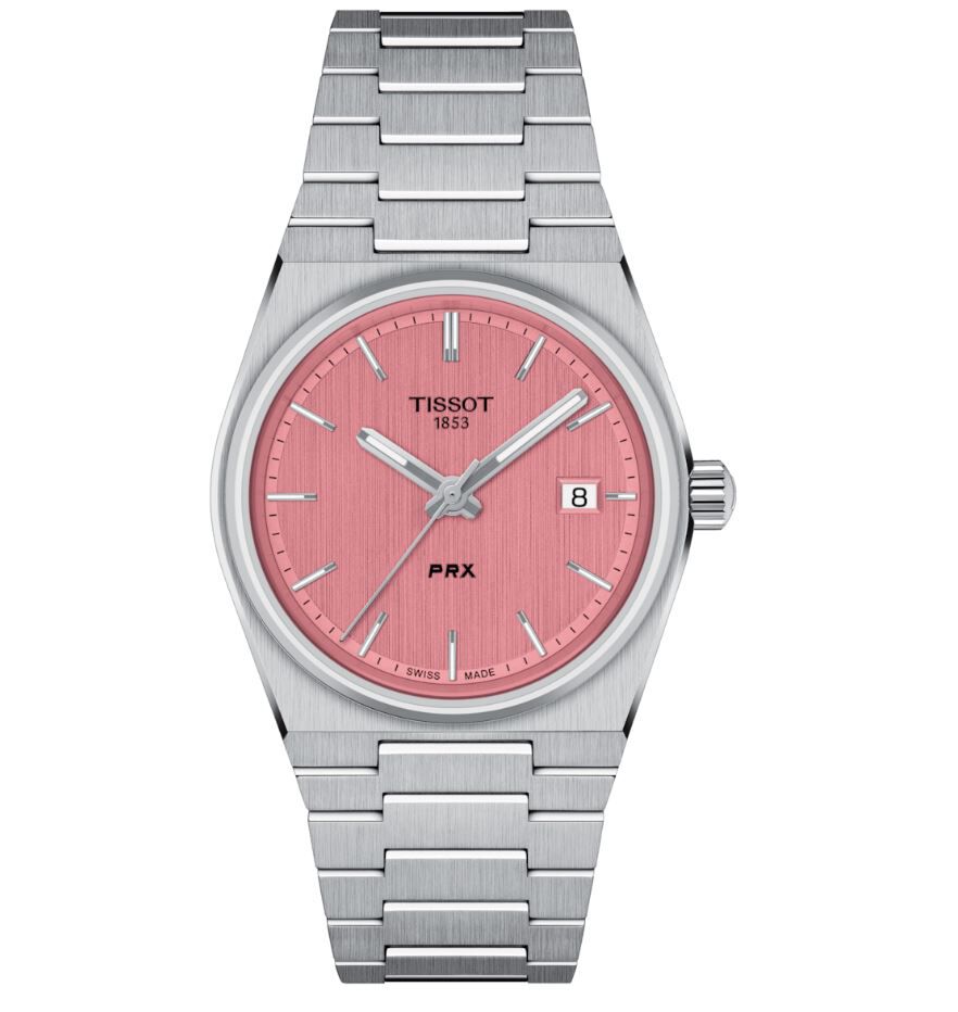 TISSOT PRX Pink Dial Watch 35mm