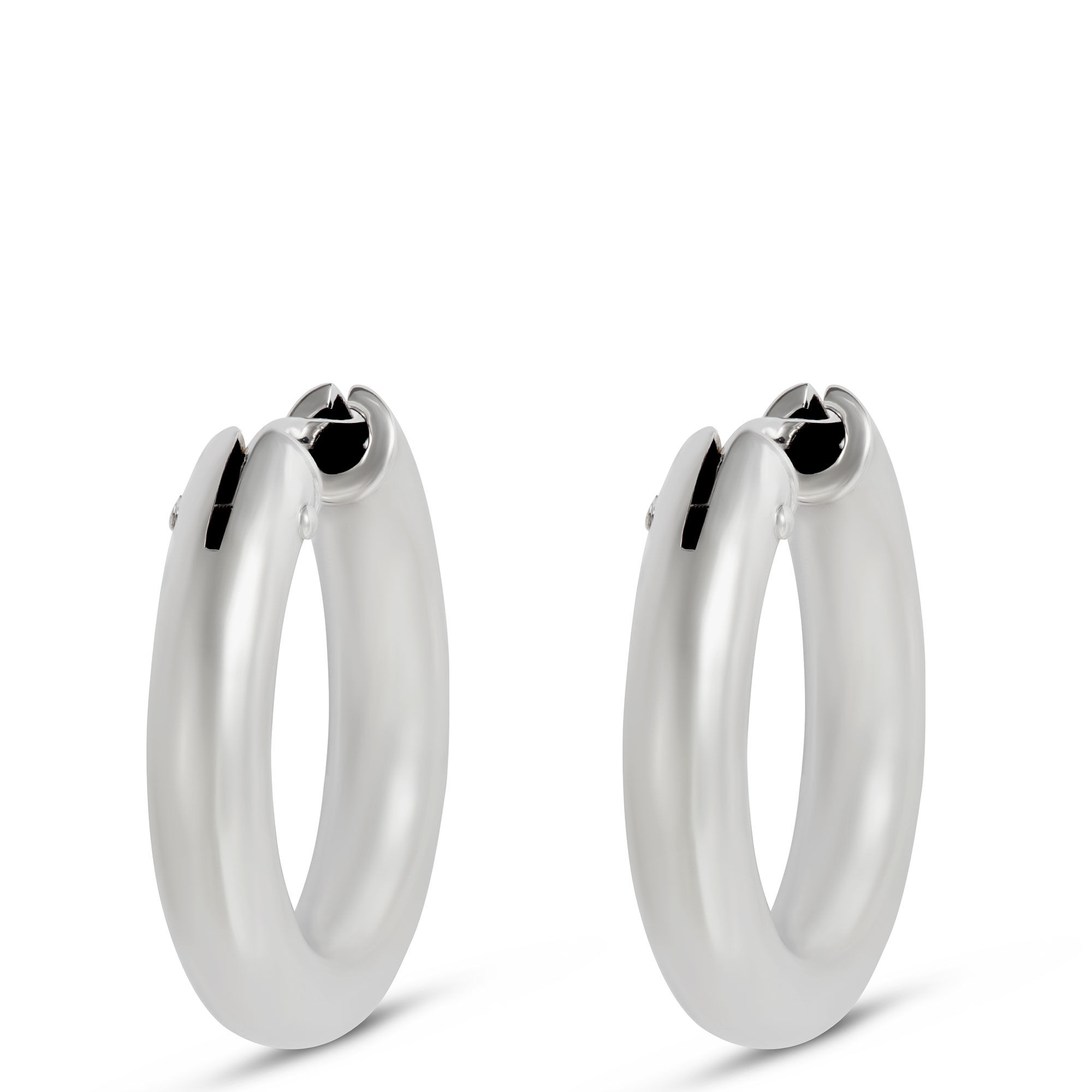 Toscano 21MM Hoop Earrings, 14K White Gold