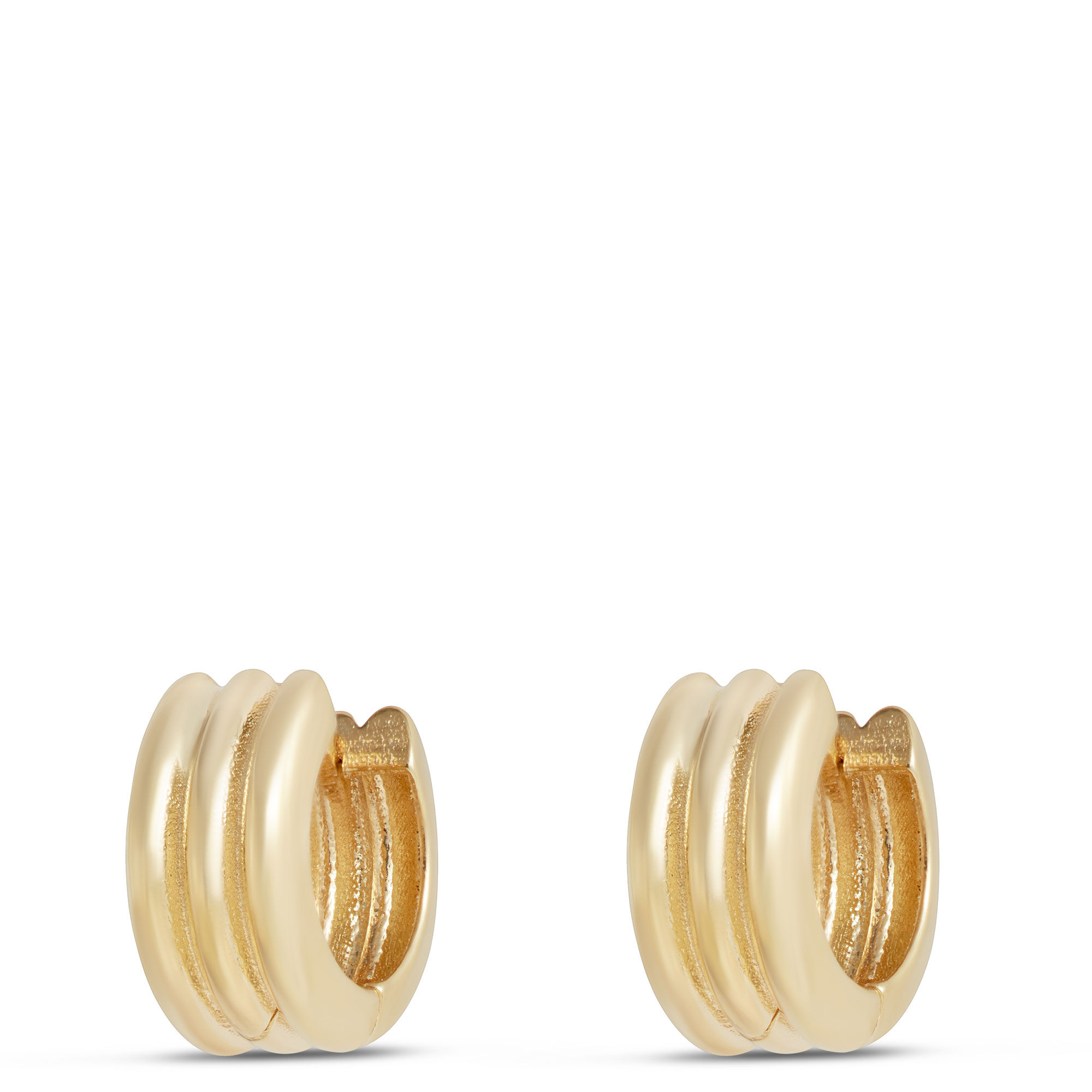 Toscano 3-Section Hoop Earrings, 14K Yellow Gold