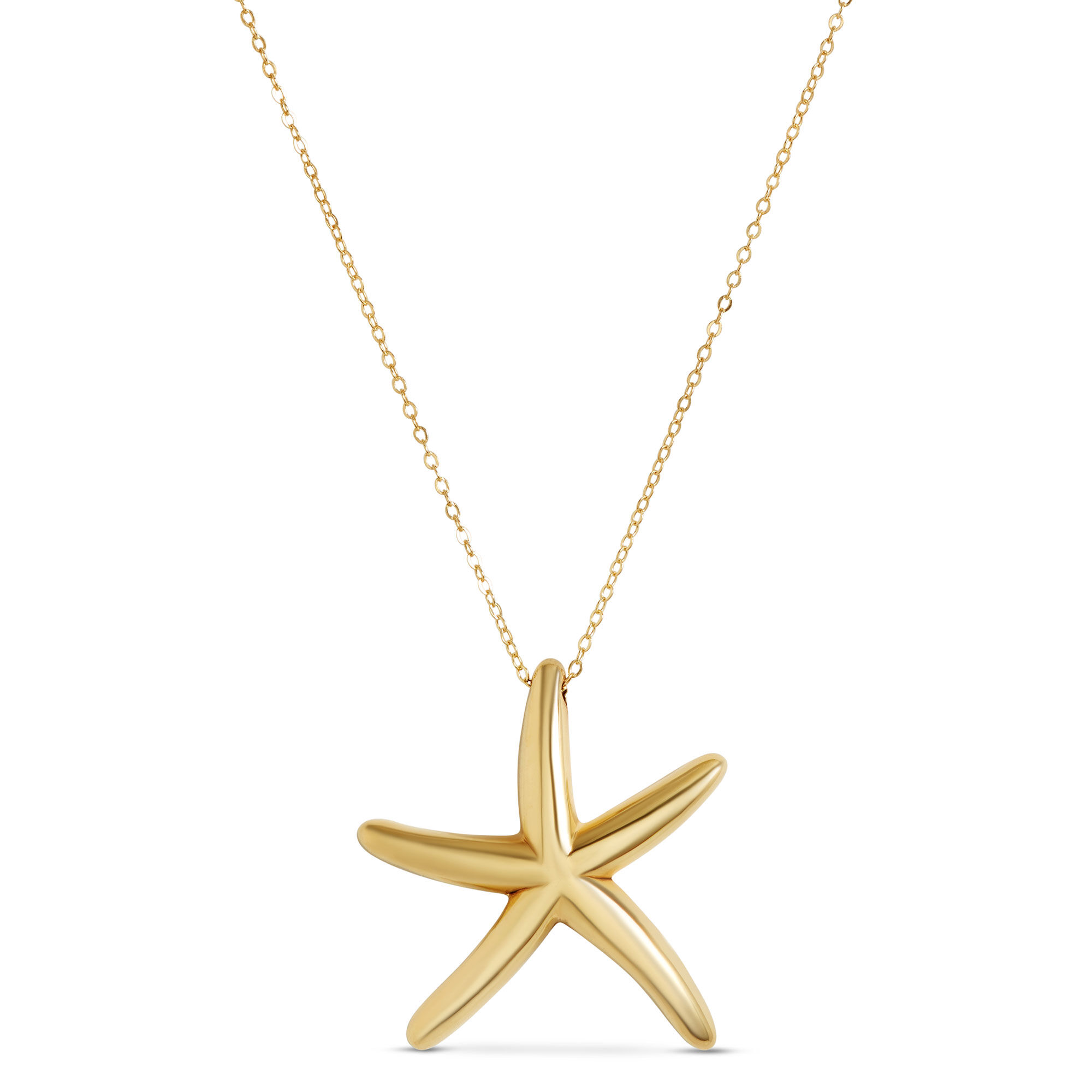 Toscano Starfish Pendant Necklace, 14K Yellow Gold