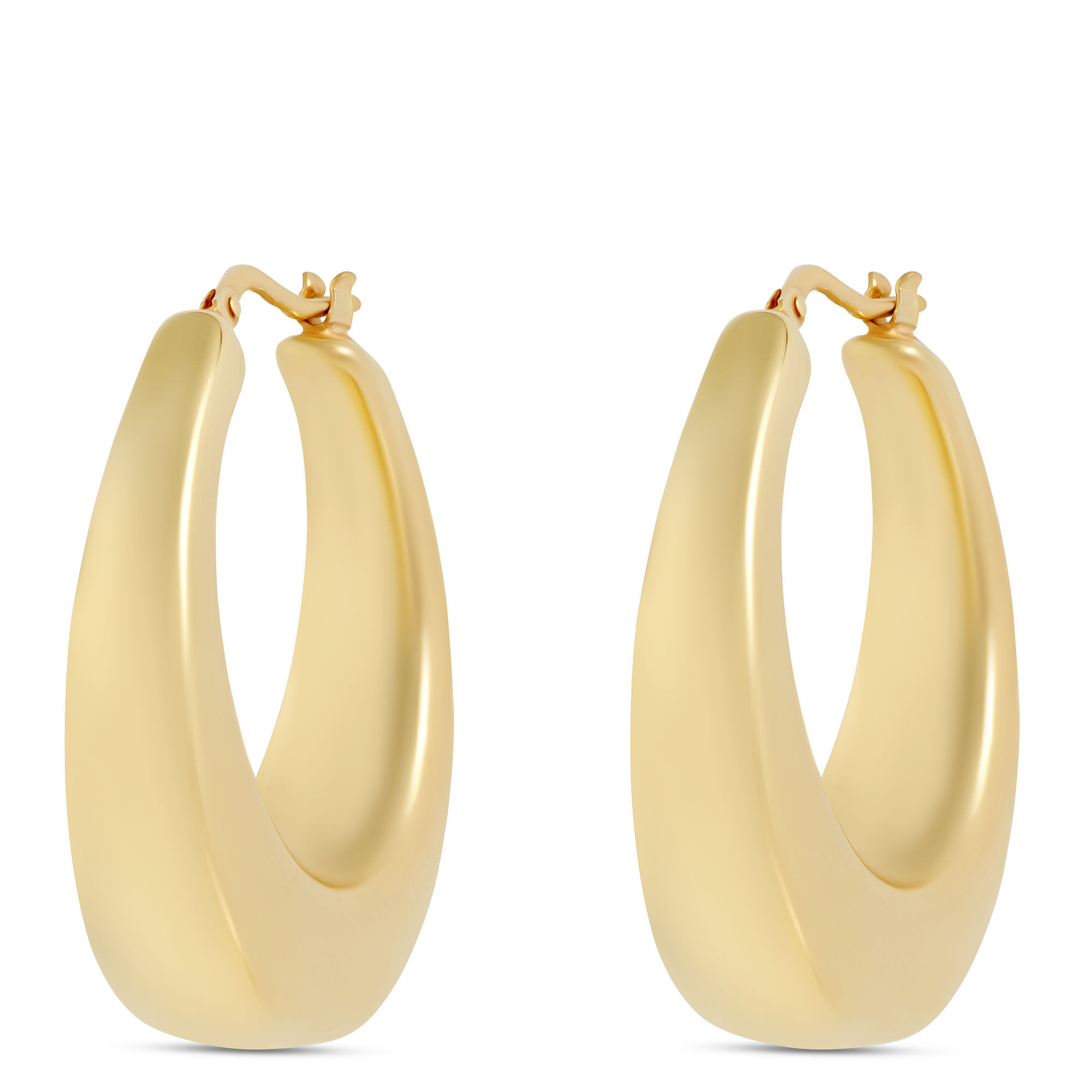Toscano Large Graduated Hoop Earrings, 14K Yellow Gold