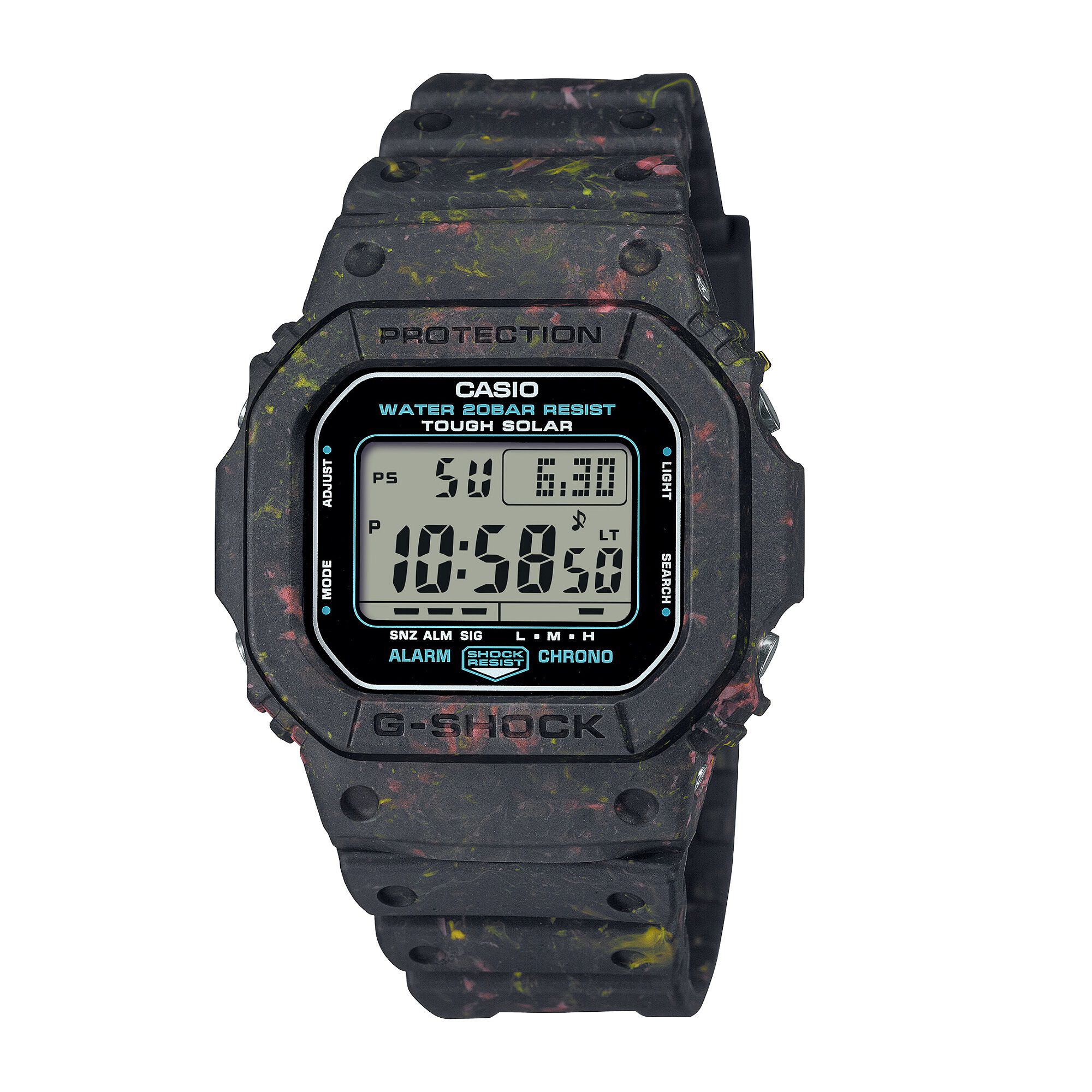 G-Shock Recycled Waste Resin Black Dial, 43mm