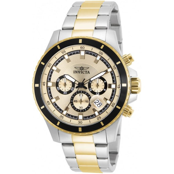 Invicta Men's 12456 Pro Diver Chronograph Gold-Tone and Silver Stainless Steel Watch