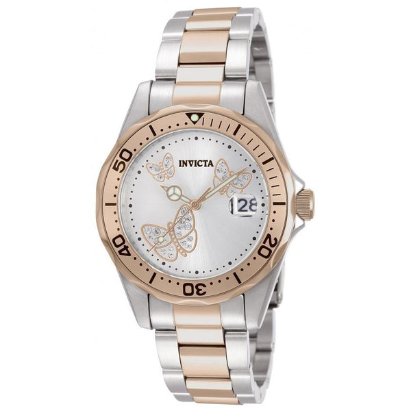 Invicta Women's 12504 Angel Rose-Tone and Silver Stainless Steel Watch