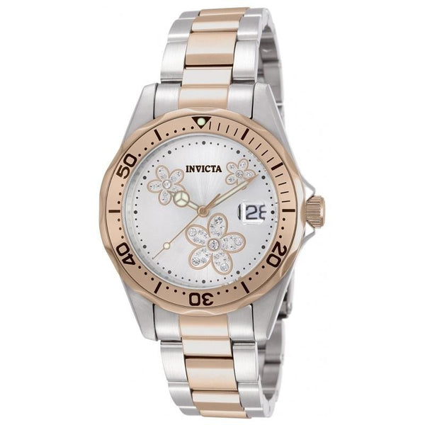 Invicta Women's 12507 Angel Rose-tone and Silver Stainless Steel Watch