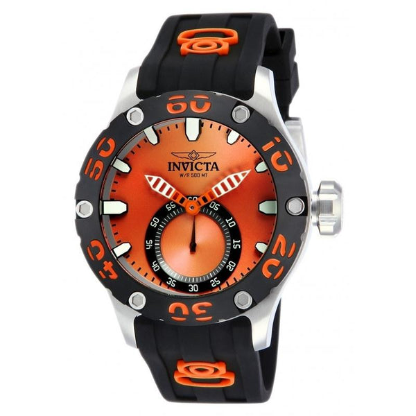 Invicta Men's 12704 Russian Diver Black and White Polyurethane Watch