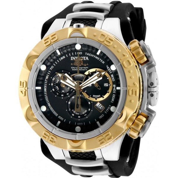 Invicta Men's 12879 Subaqua Noma V Automatic Chronograph Black and Silver Polyurethane and Stainless Steel Watch