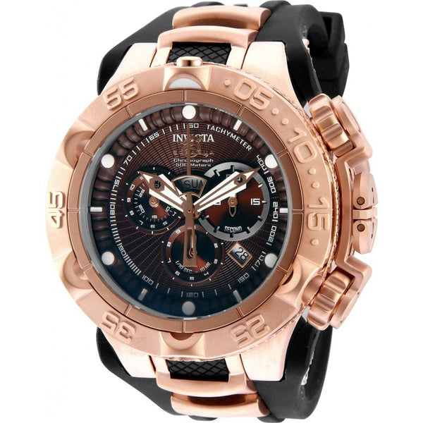 Invicta Men's 12884 Subaqua Noma V Automatic Chronograph Rose-Tone and Black Polyurethane and Stainless Steel Watch