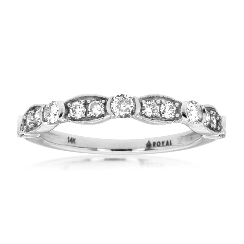 Scalloped Diamond Band