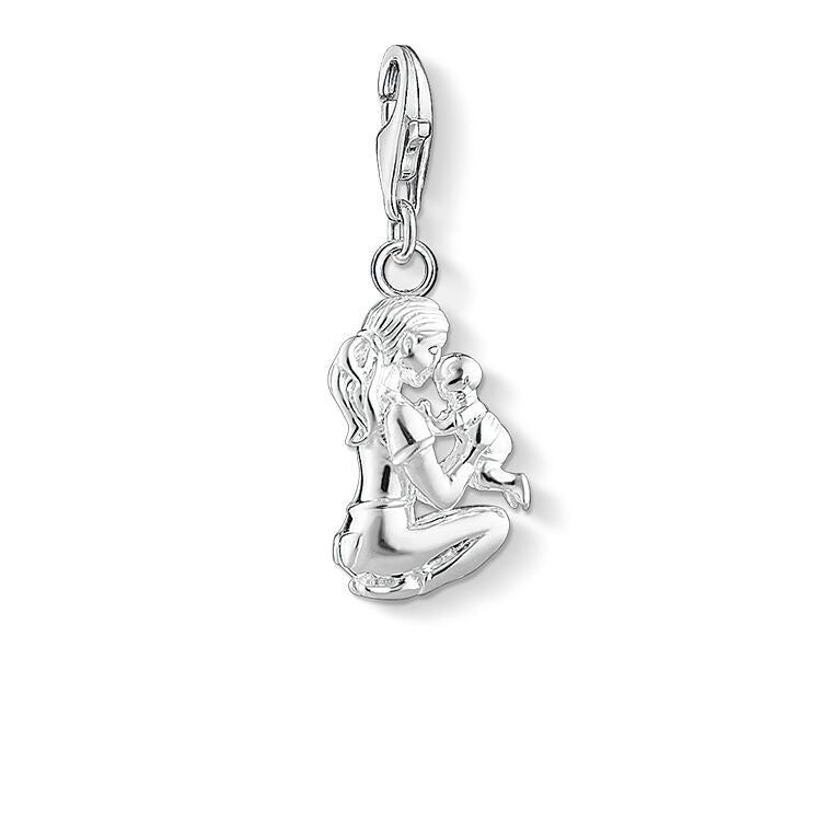 Mother with Child Charm (Silver)