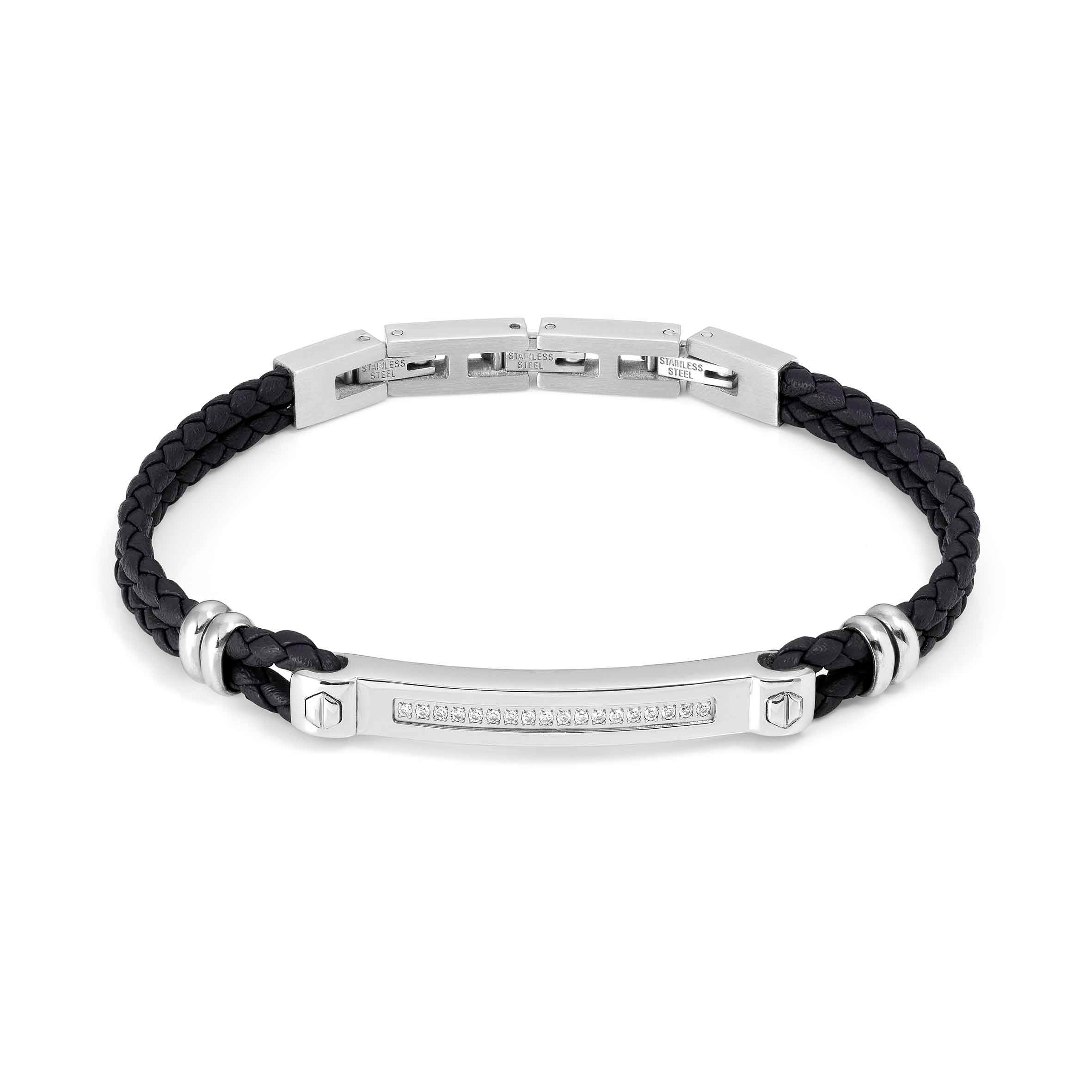 ManVision bracelet in black synthetic leather