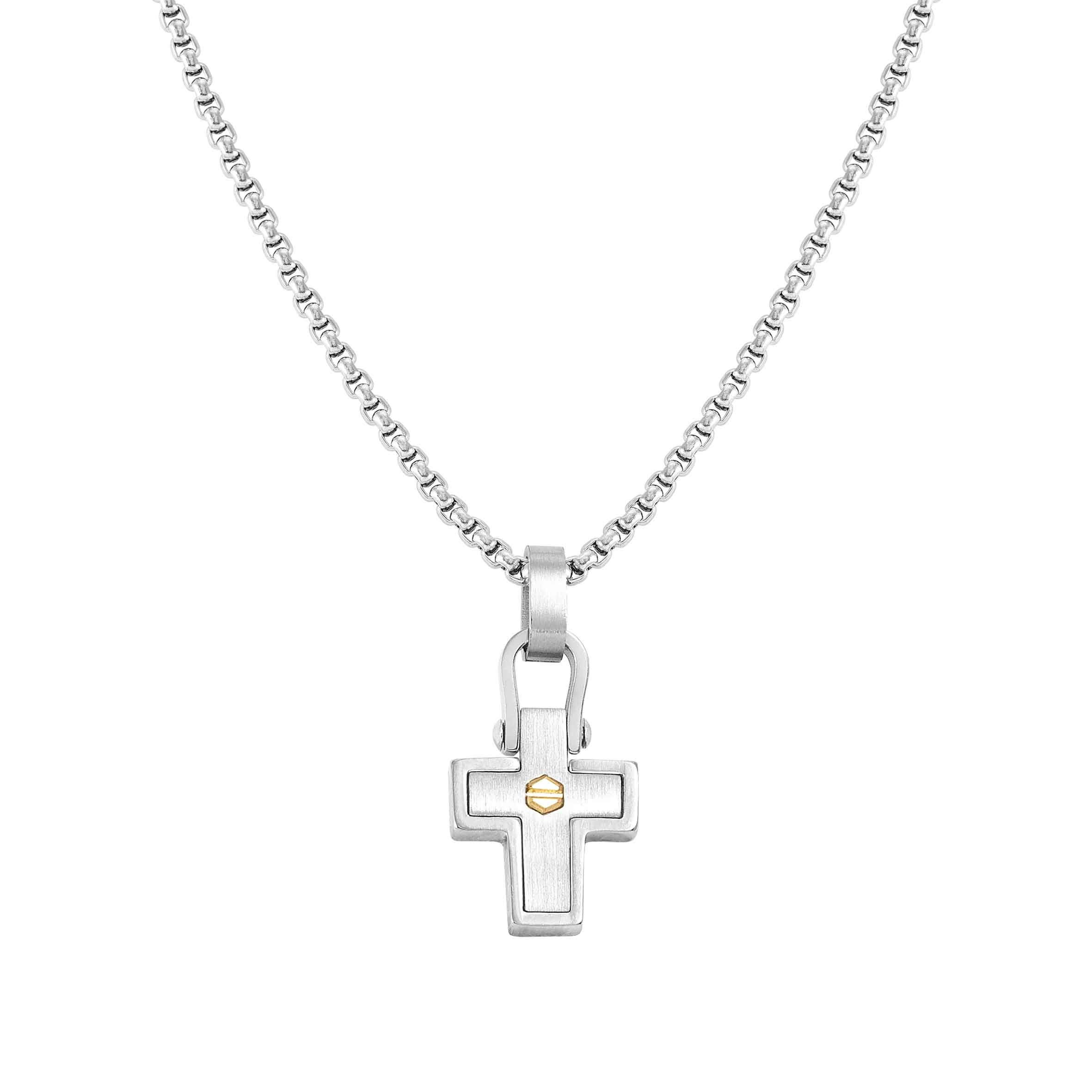 ManVision necklace with Cross pendant with Screws