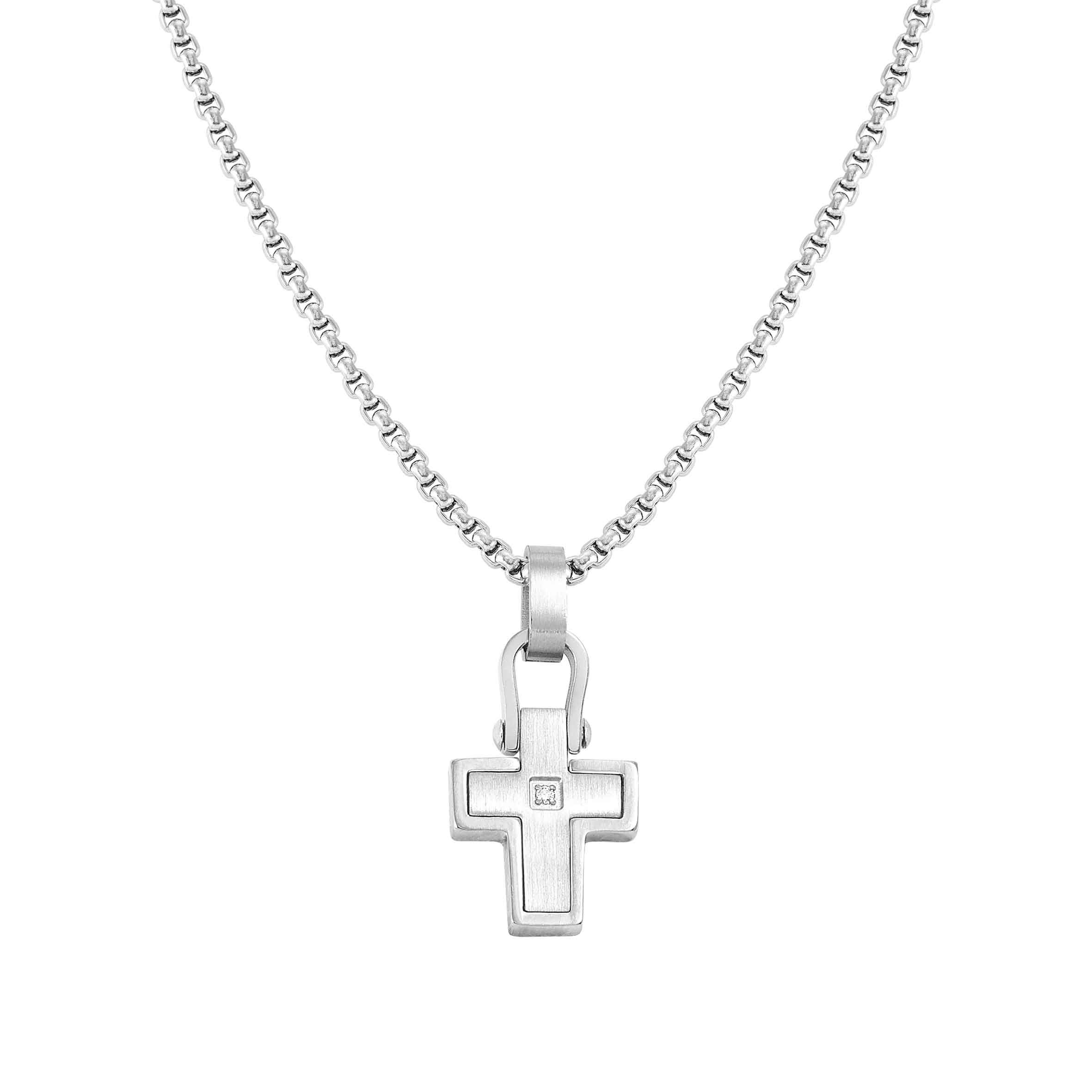 ManVision necklace with Cross pendant with CZ