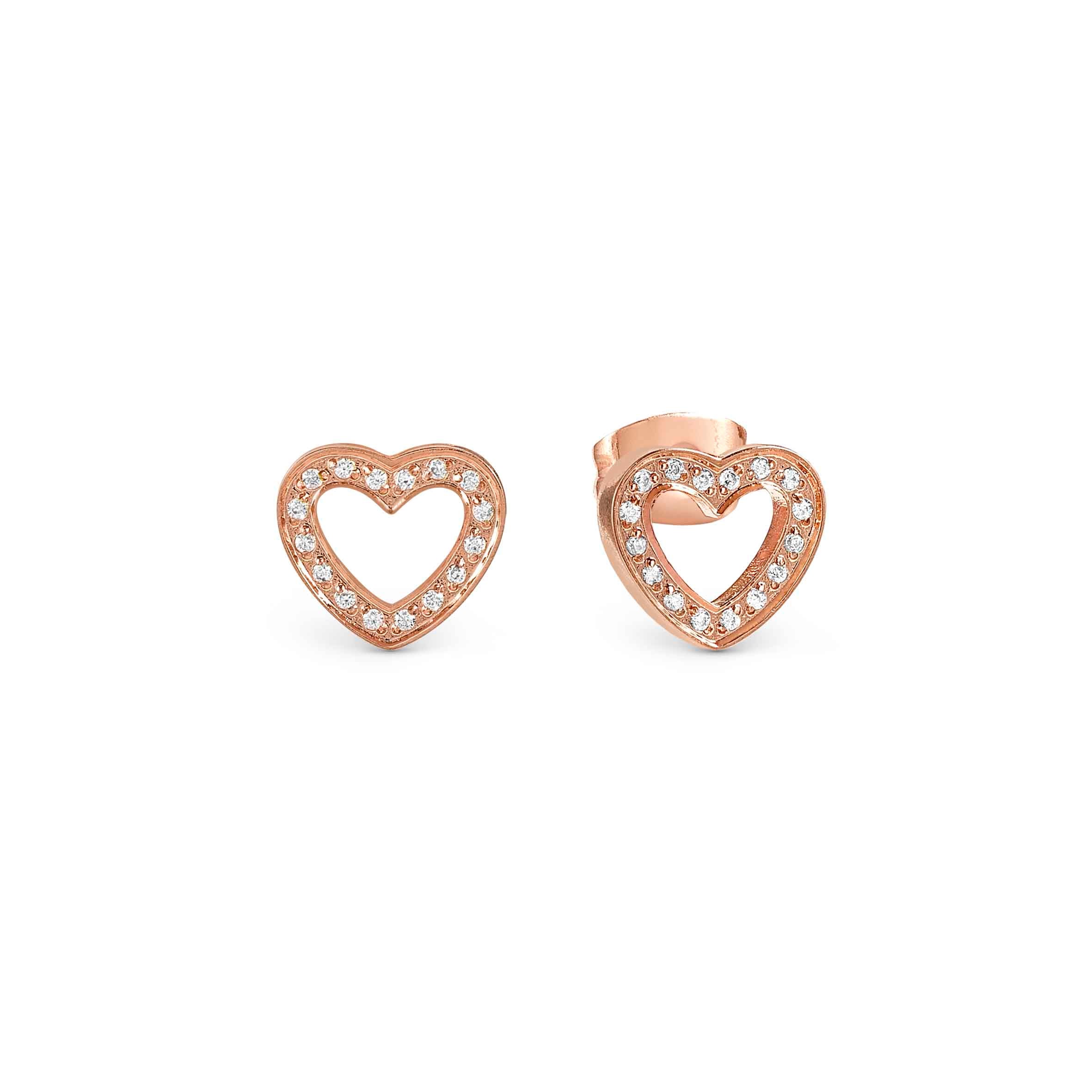 Soffio D’Amore earrings, Heart with CZ