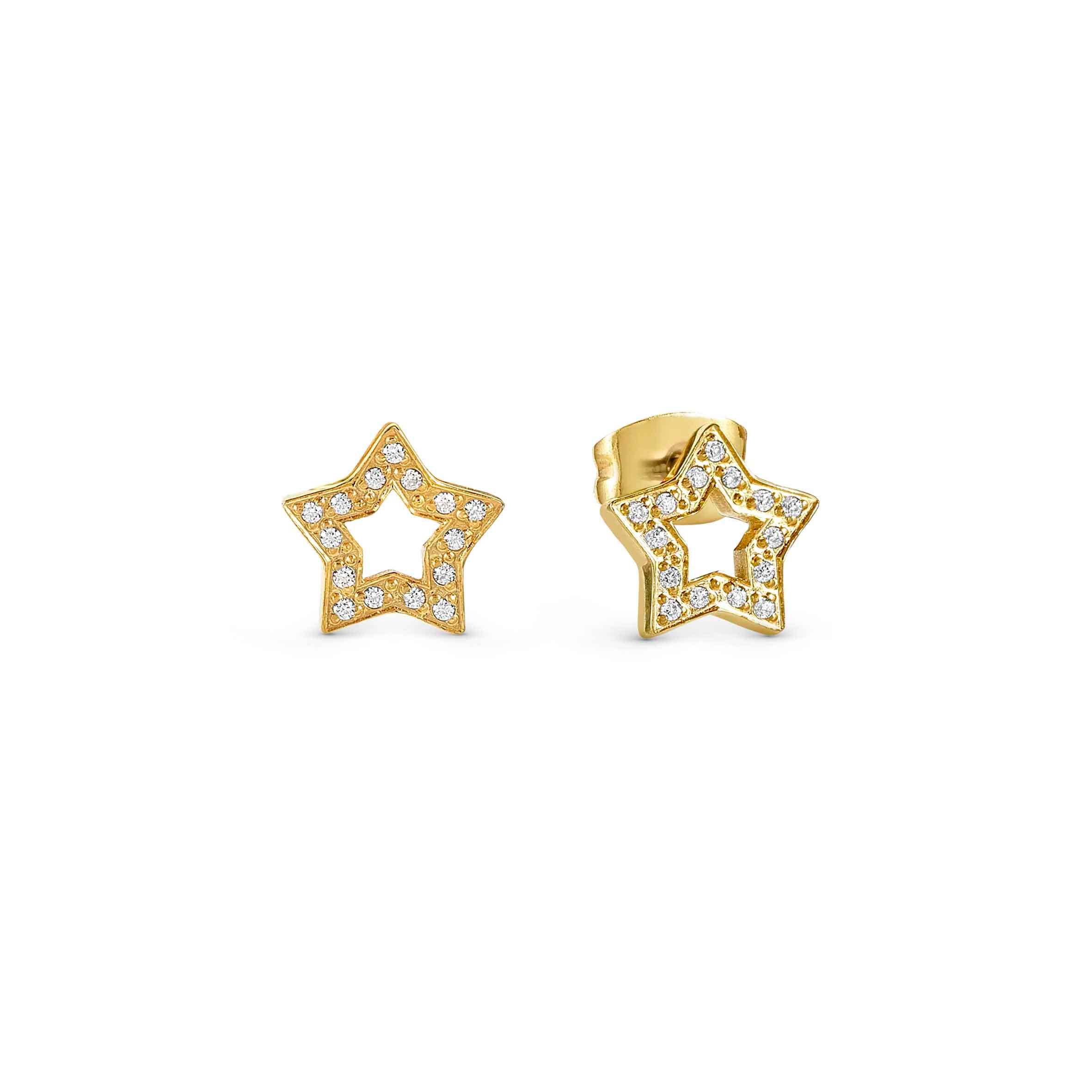 Soffio D’Amore earrings, Star with CZ