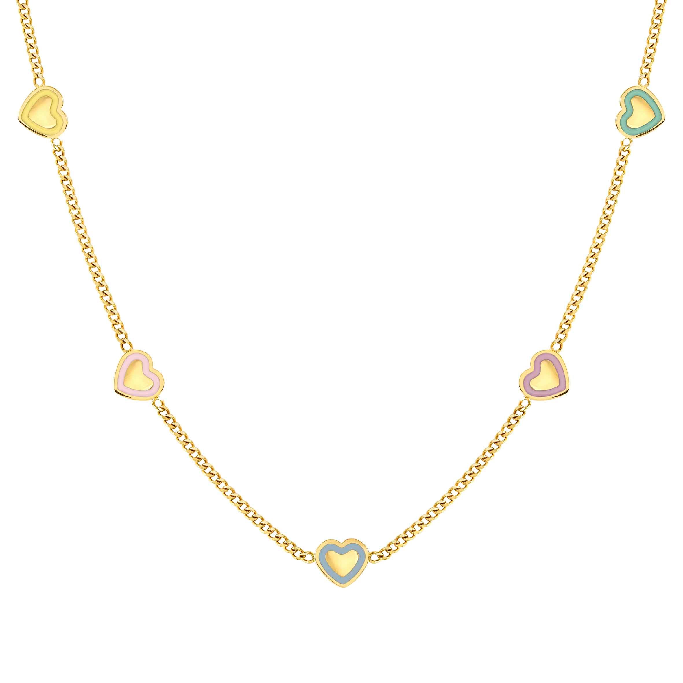 FairyIcons necklace, mixed coloured Hearts