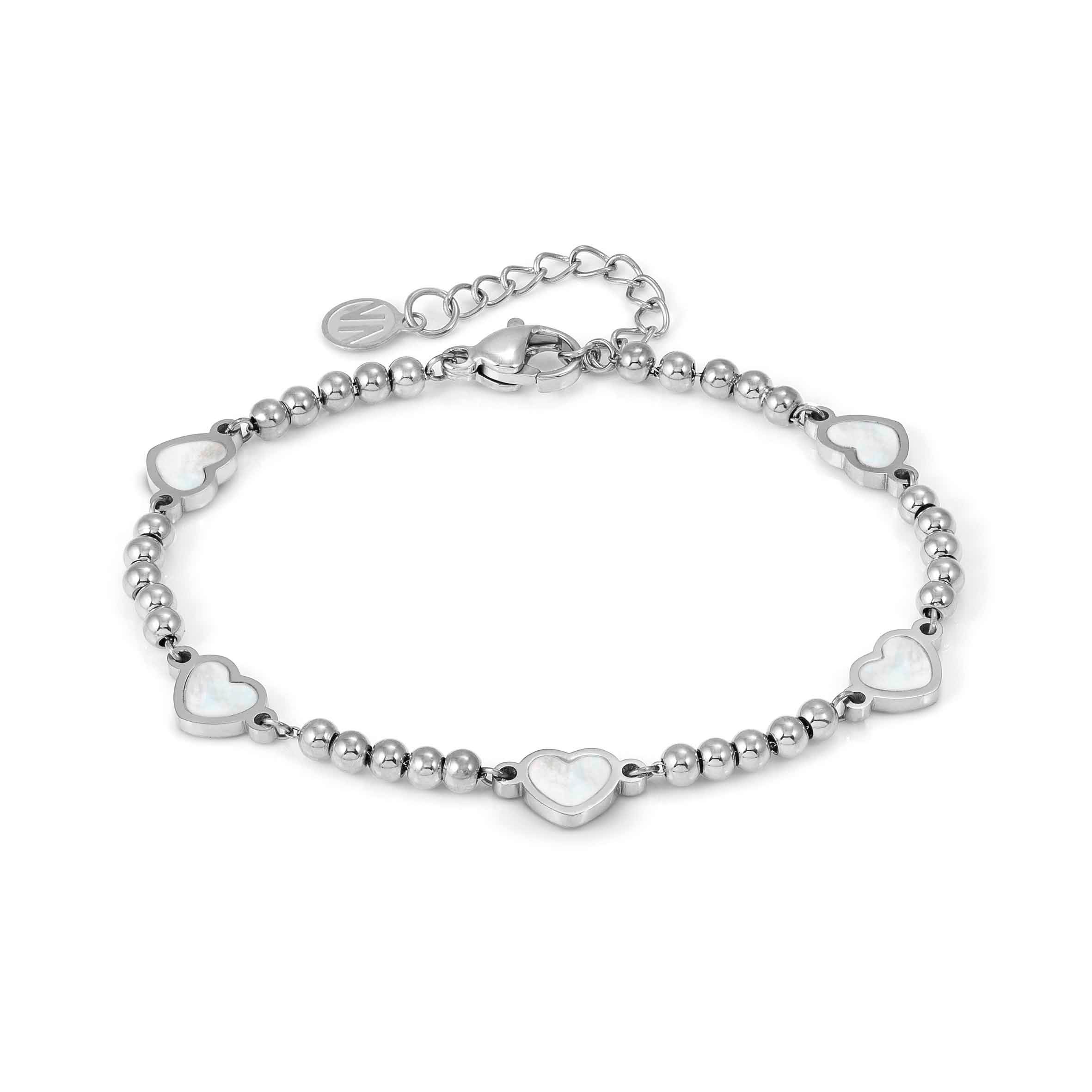 Emosfere stainless steel bracelet, Hearts