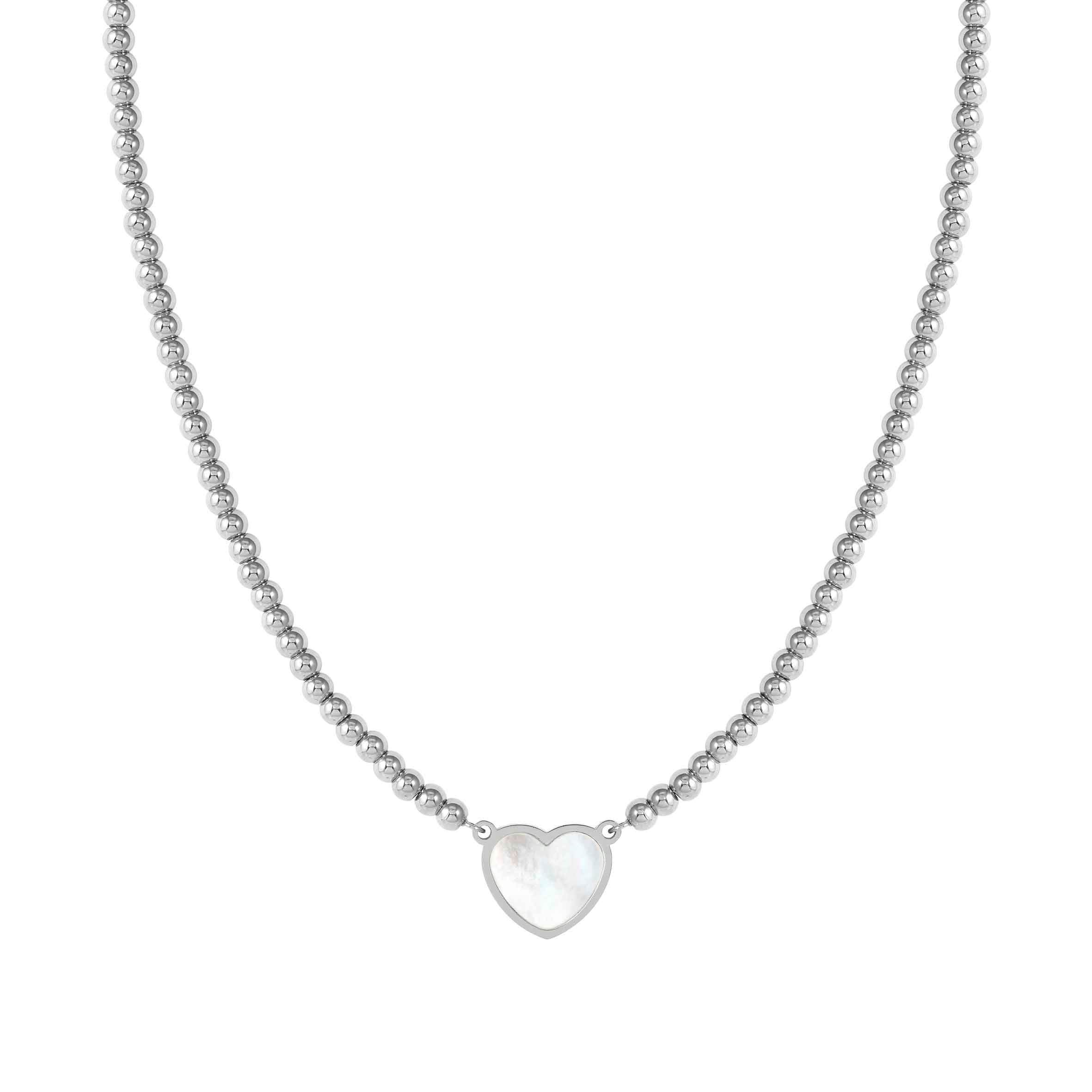 Emosfere necklace, Hearts with Mother of Pearl
