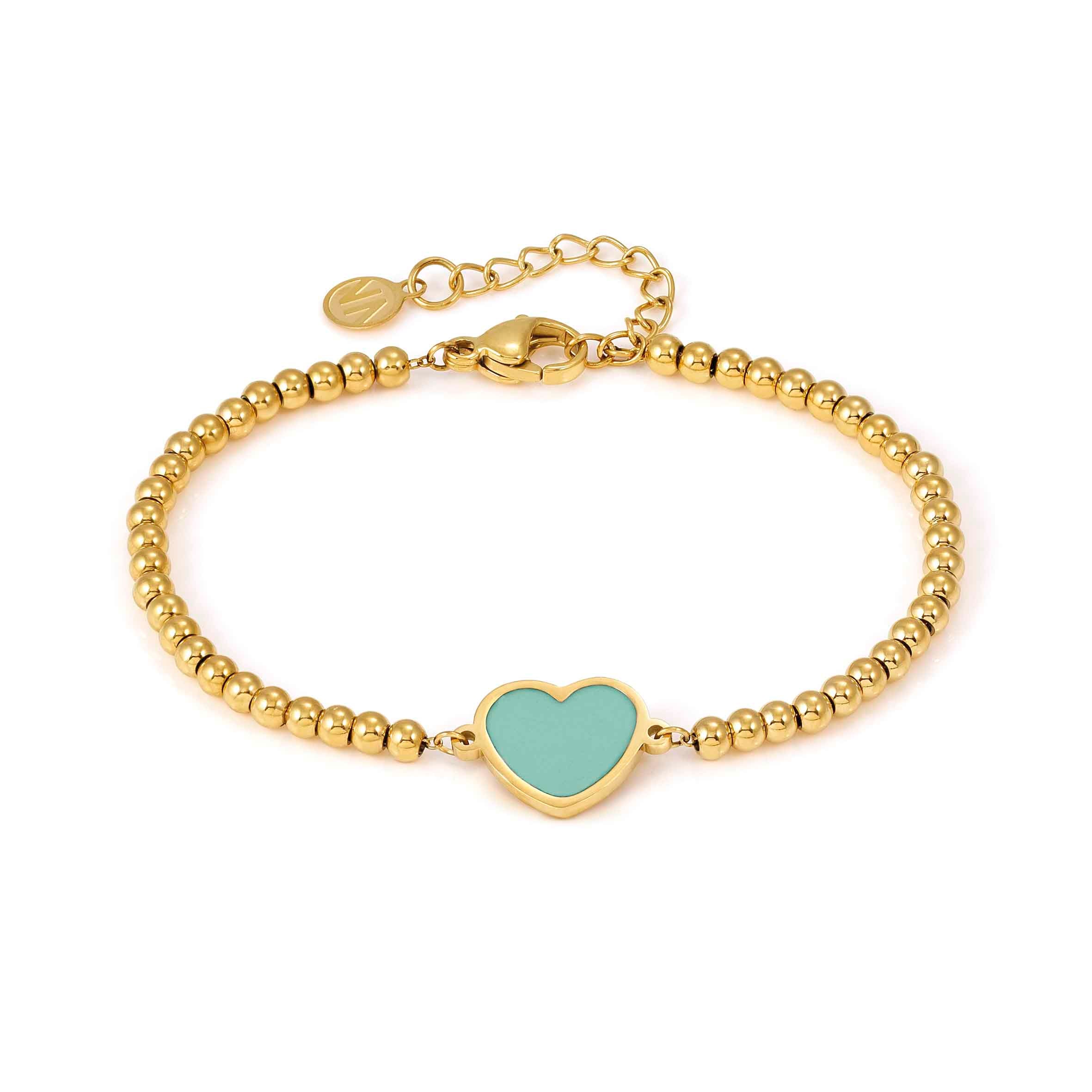 Emosfere stainless steel bracelet, Heart with finish